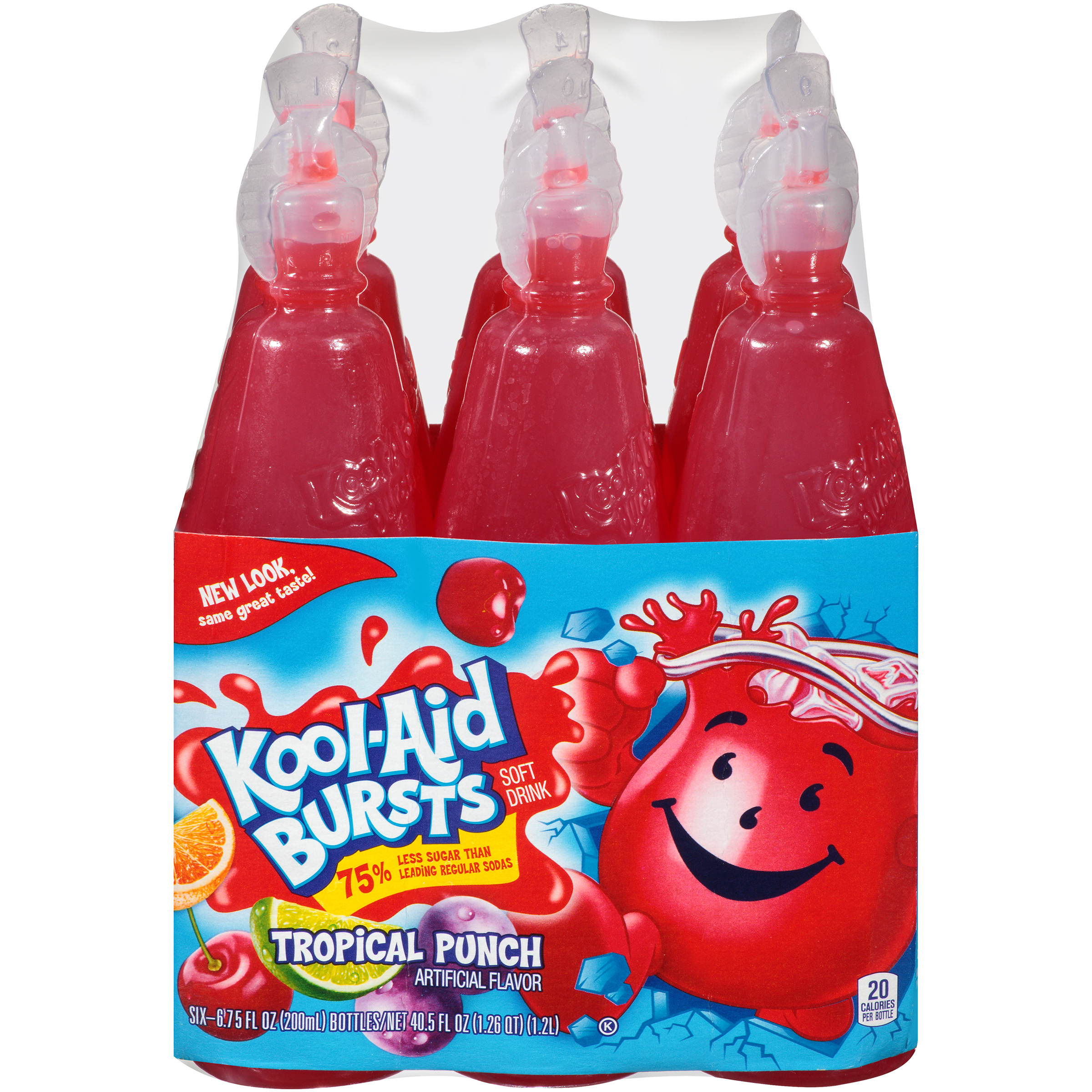 KoolAid Bursts Soft Drink, Tropical Punch, 6 6.75 fl oz