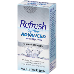 Refresh Optive Lubricant Eye Drops, Advanced, 0.33 fl oz (10 ml)