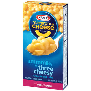 Kraft Macaroni & Cheese Dinner, Three Cheese with Mini ...