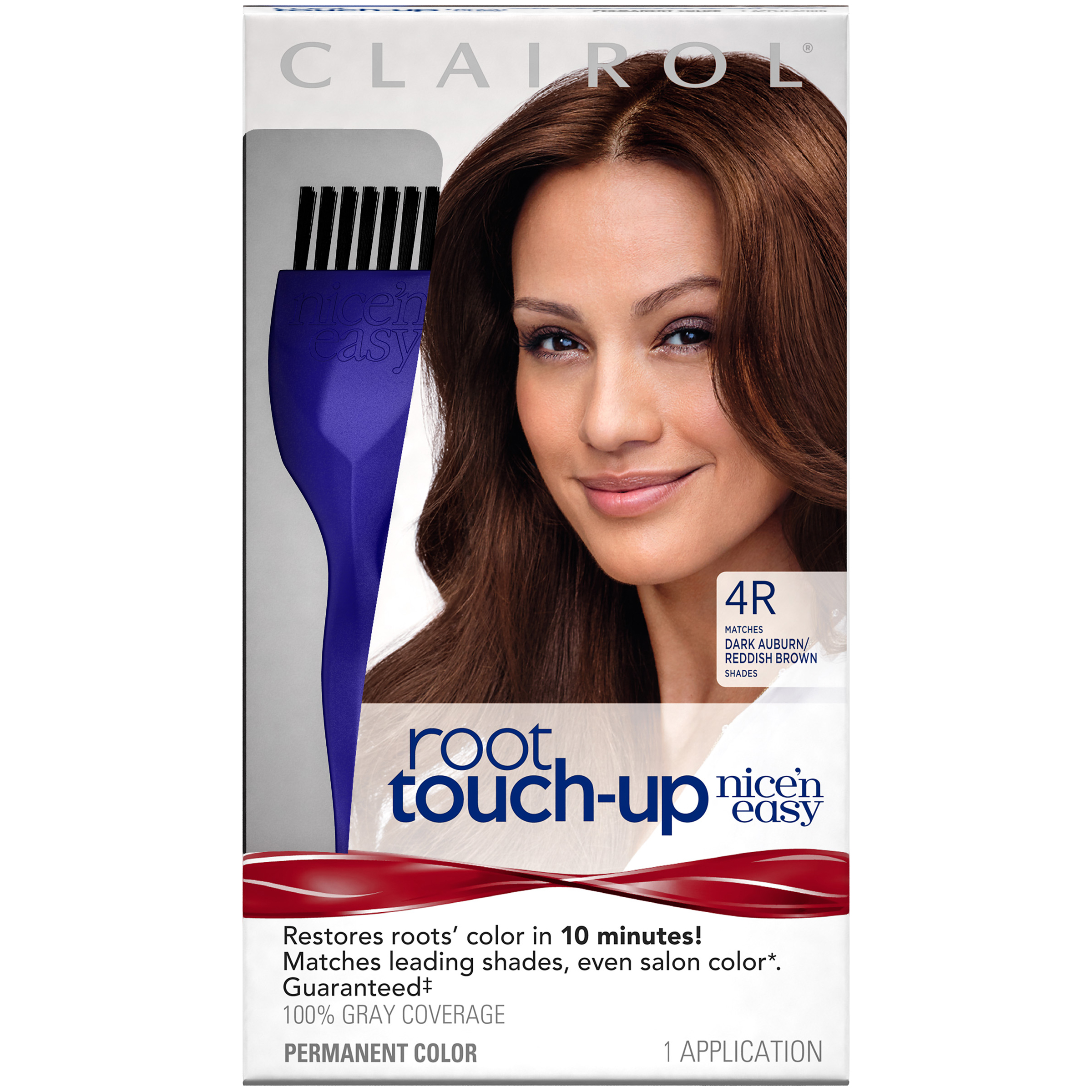 Root Touch-up Clairol Nice 'N Easy Root Touch-Up Permanent Hair Color 4R Dark Auburn / Reddish Brown 1 Kit Female Hair Color 1