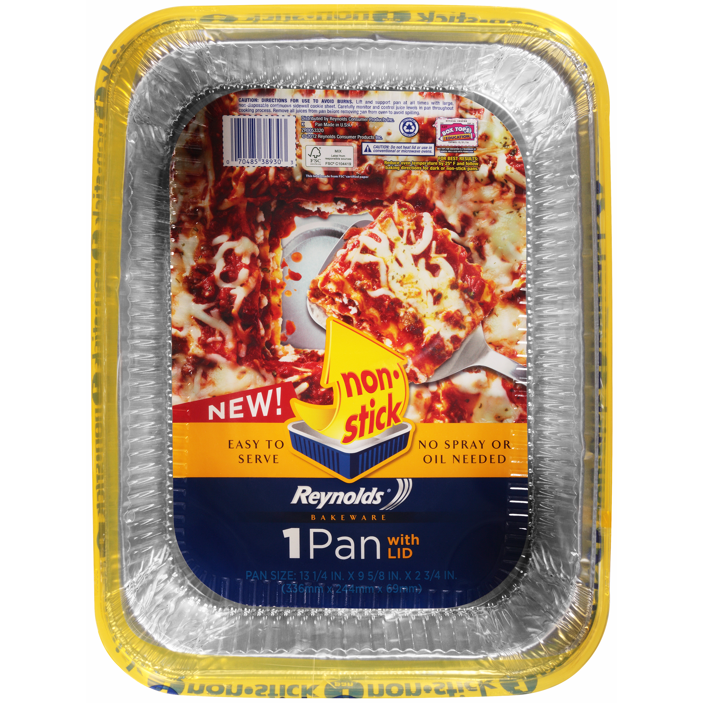 Reynolds Bakeware 13-1\/4 x 9-5\/8 x 2-3\/4 in. Non-Stick Pan with Lid