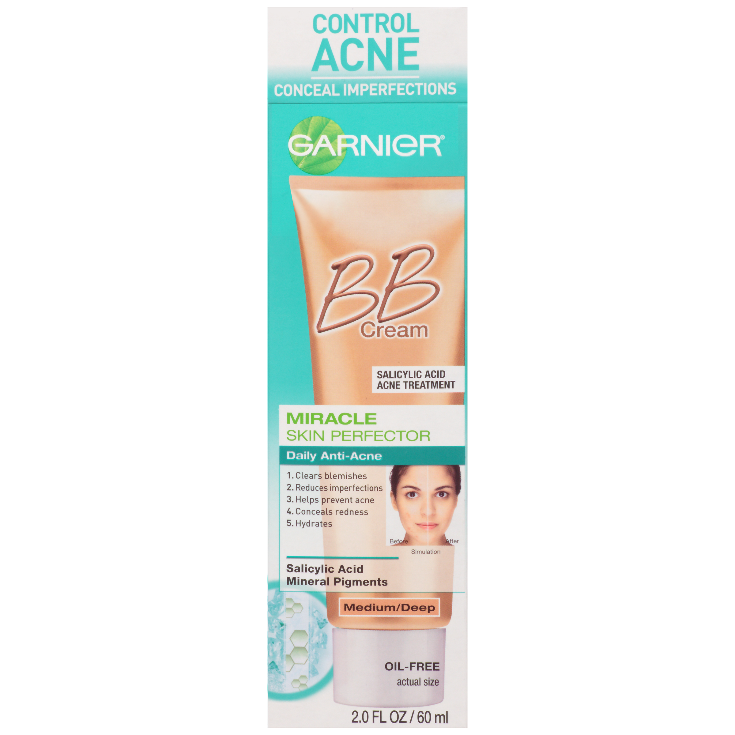 Garnier Medium/Deep BB Daily Anti-Acne 2 FL OZ BOX