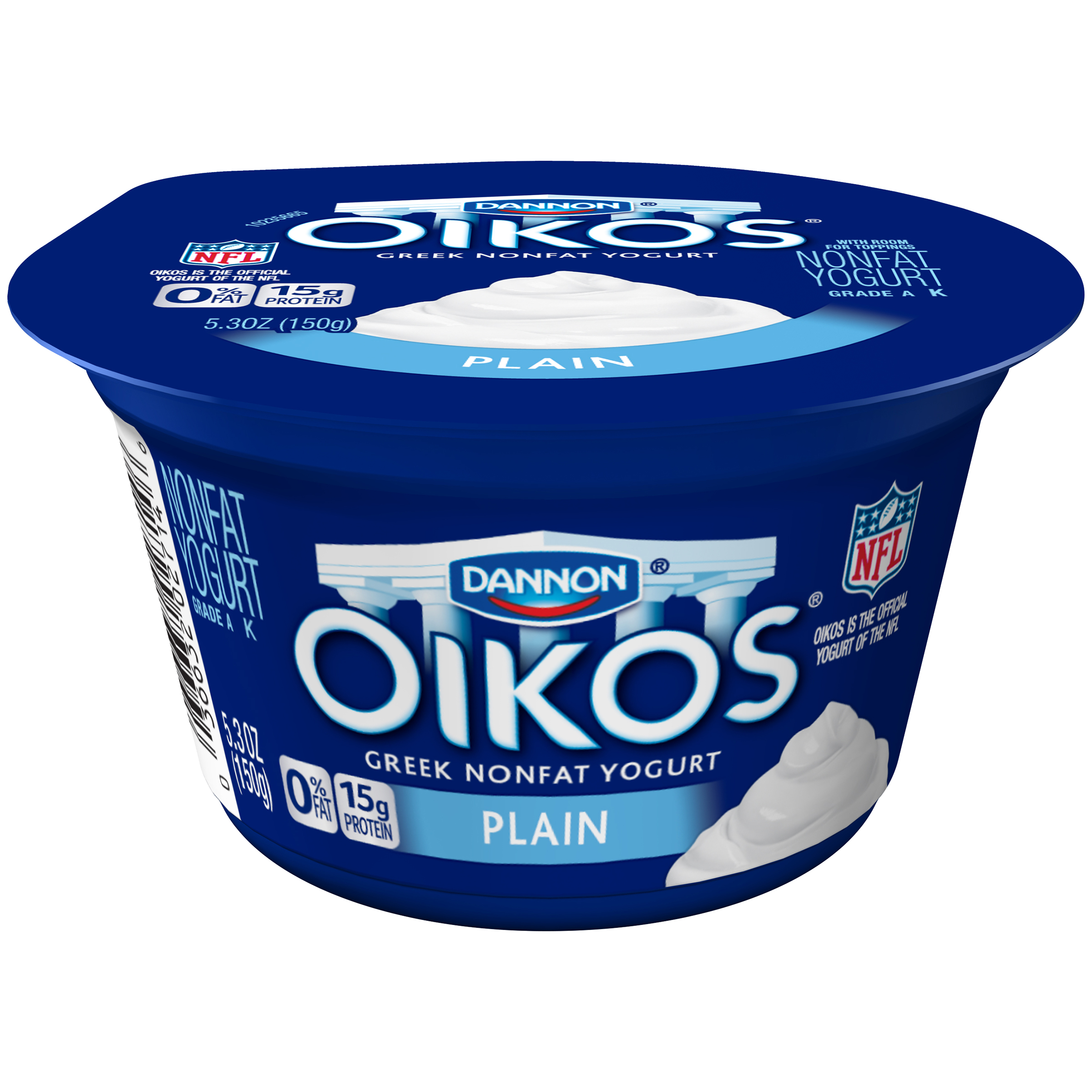 UPC 036632027146 product image for Plain 0% Fat Oikos Greek Yogurt 5.3 OZ CUP | upcitemdb.com