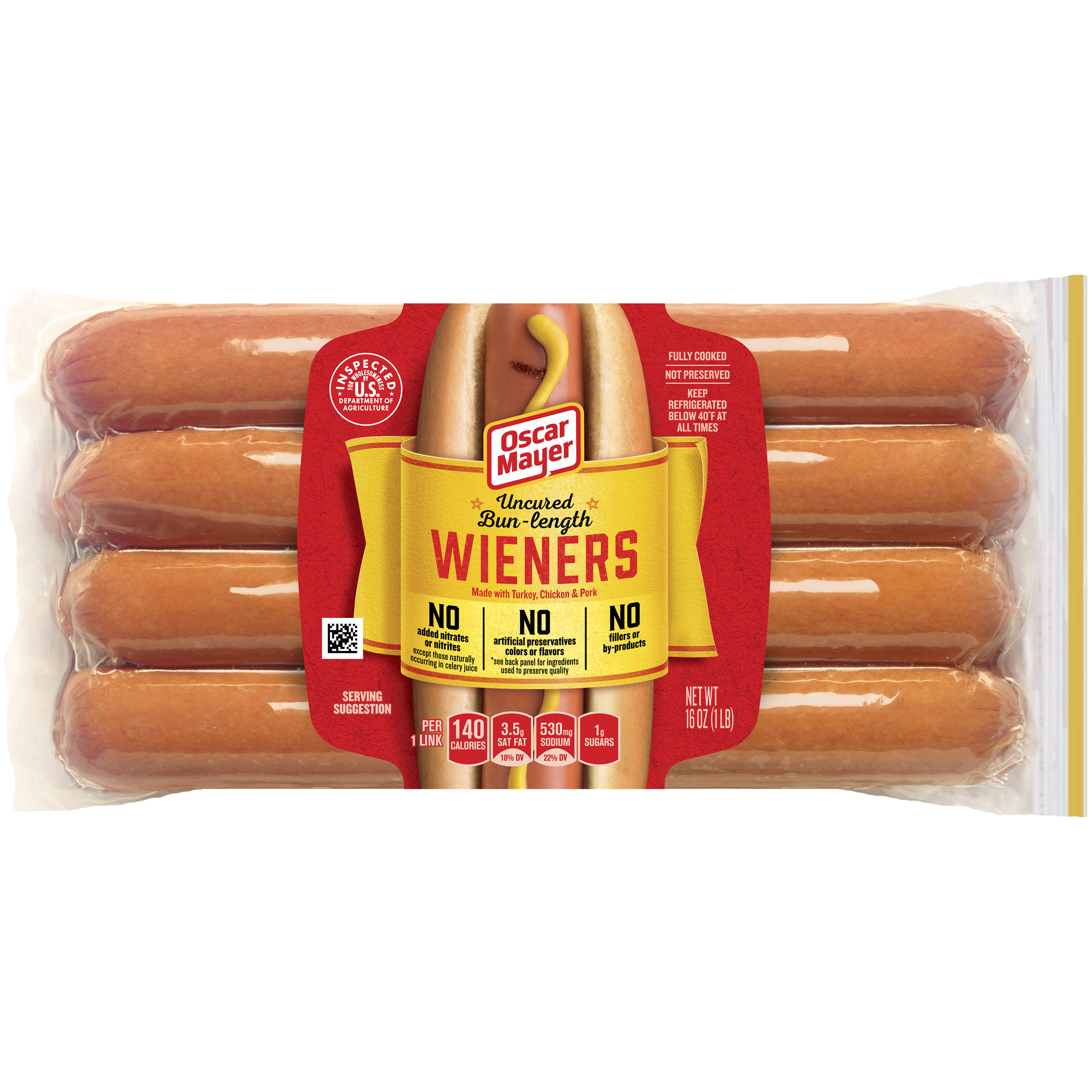 UPC 044700000045 product image for Classic Bun-Length 8 Ct Wieners 16 OZ PACK | upcitemdb.com