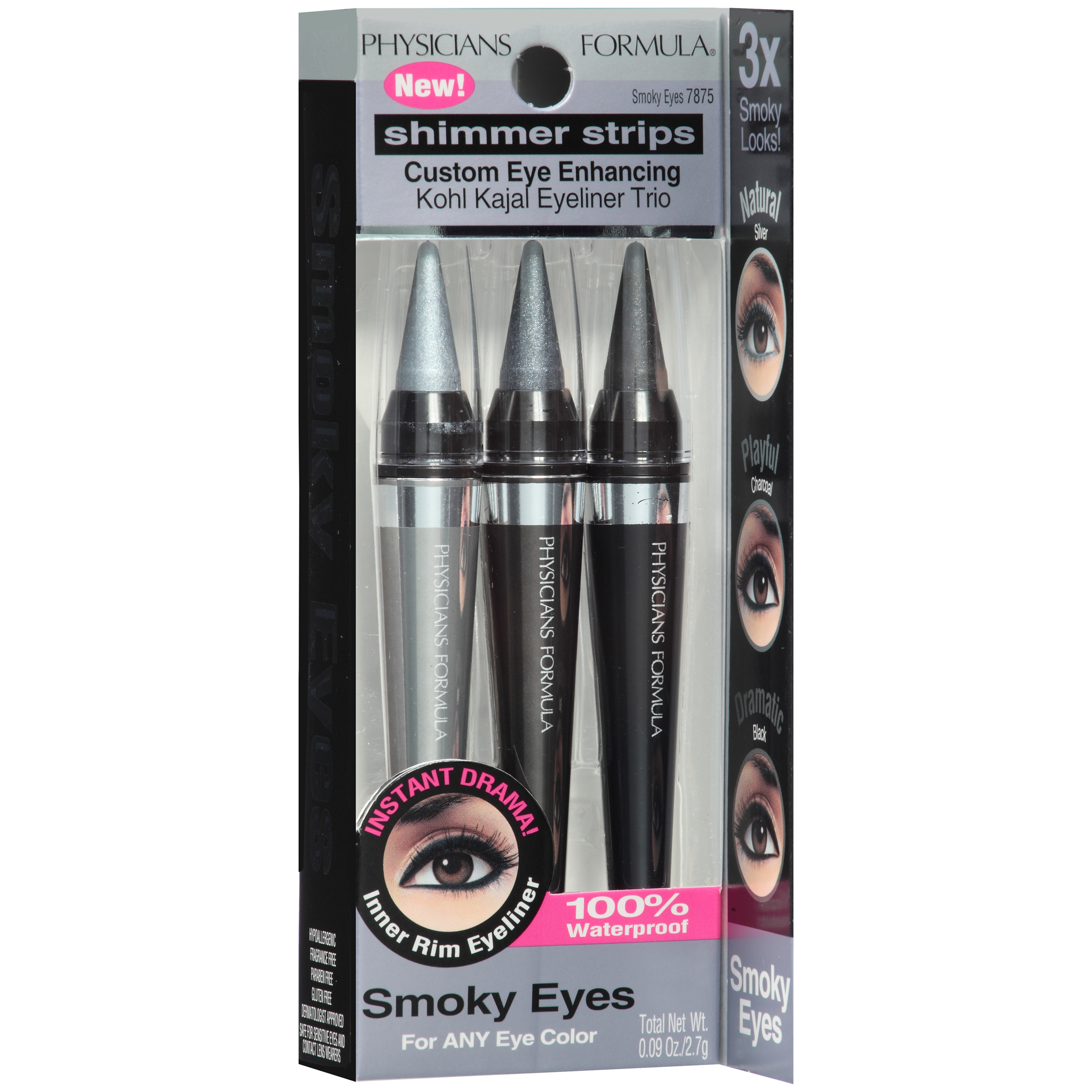 7875 Smoky Eyes Kohl Kajal Custom Eye Enhancing Eyeliner Trio 0.09 OZ PEG