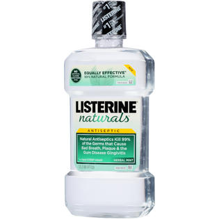 Listerine Naturals Herbal Mint Antiseptic Adult Mouthwash, 1 L