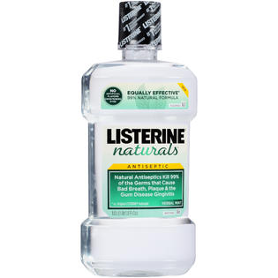 Listerine Naturals Herbal Mint Antiseptic Adult Mouthwash, 1 L