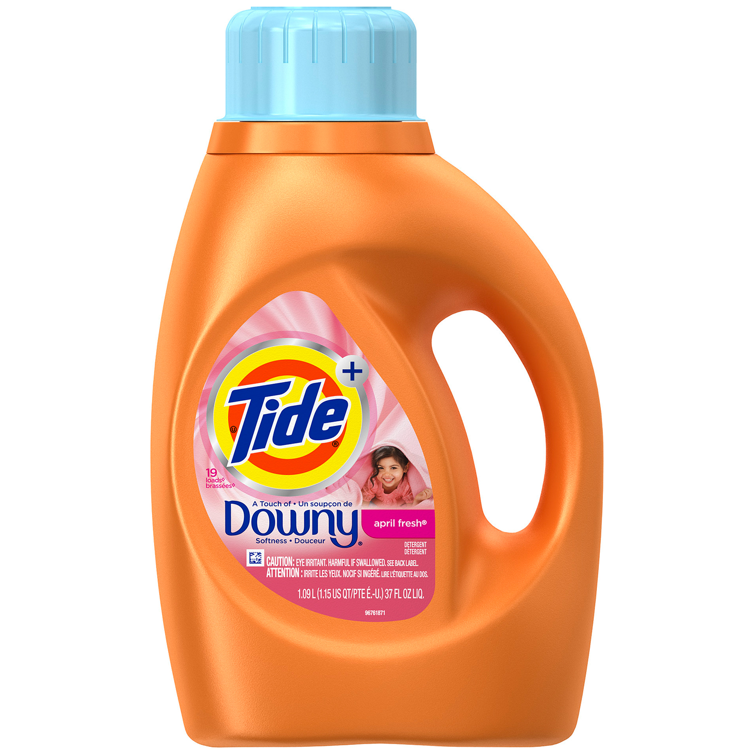 Tide Plus Downy April Fresh Scent Liquid Laundry Detergent, 37 oz, 19