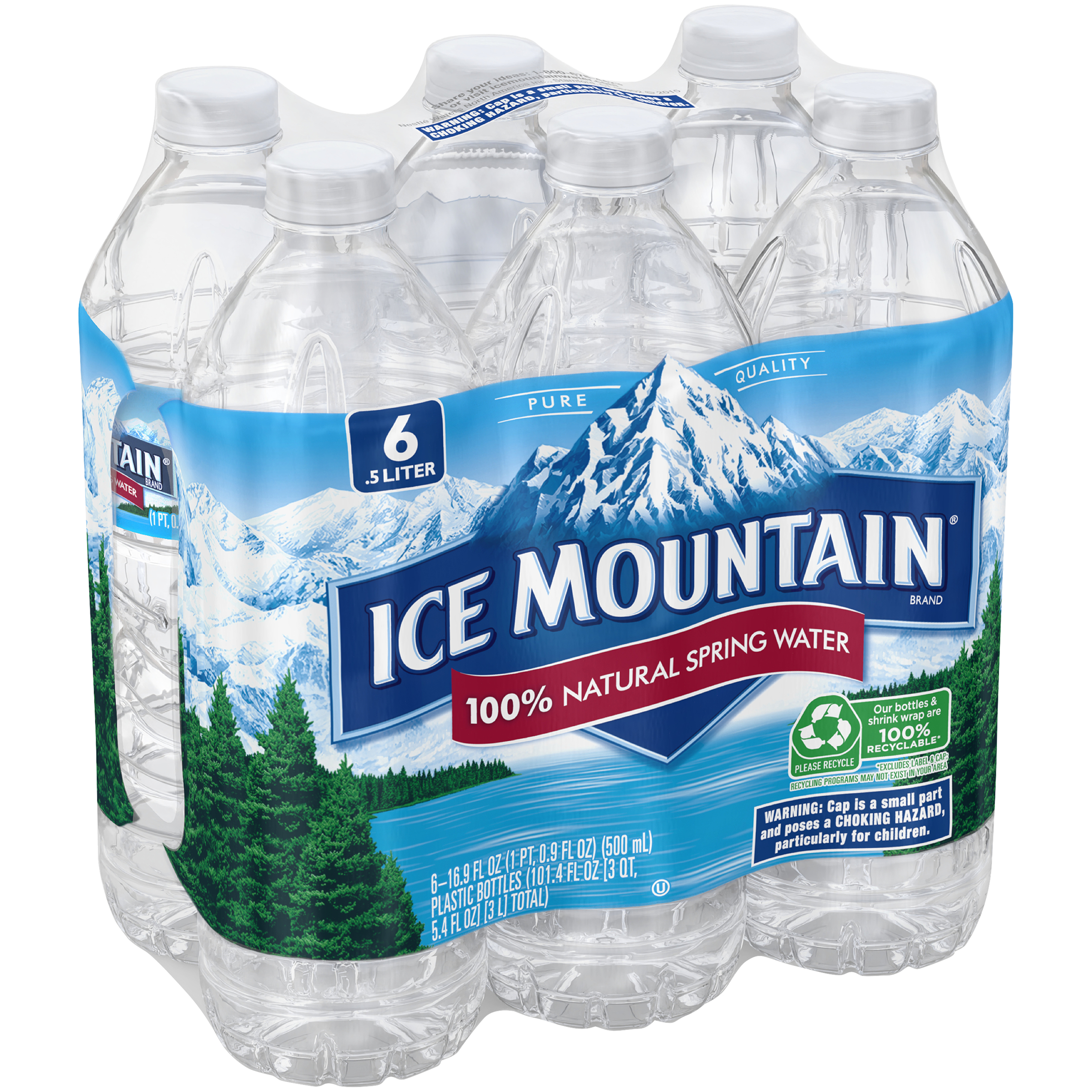 Ice Mountain Water, 100 Natural Spring, 6 .5 l (1 pt .9 fl oz