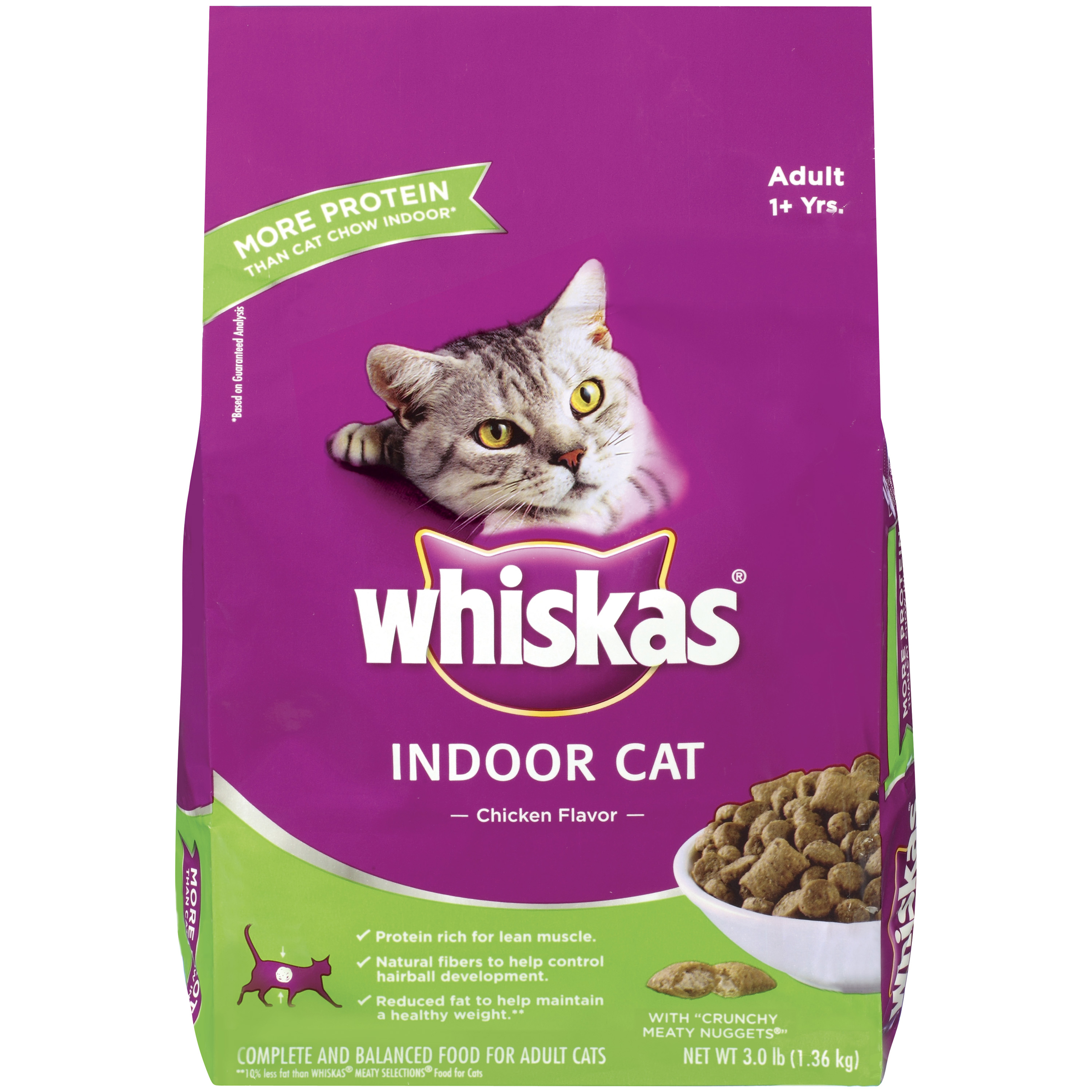 Whiskas Indoor Cat Chicken Flavor Adult 1+ Yrs Dry Cat Food Pet