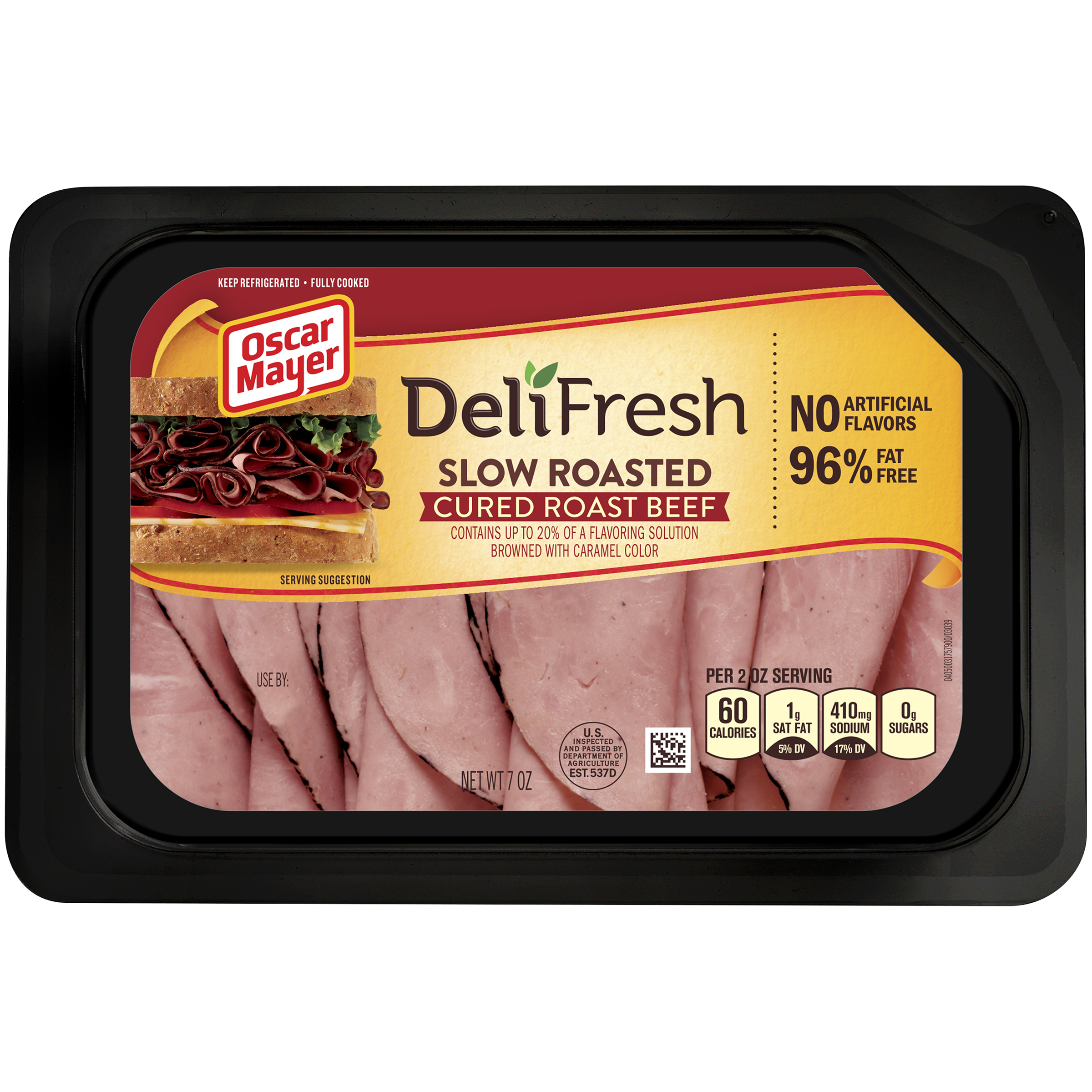 UPC 044700030394 product image for Slow Roasted Cured 96% Fat Free Roast Beef 7 OZ TRAY | upcitemdb.com