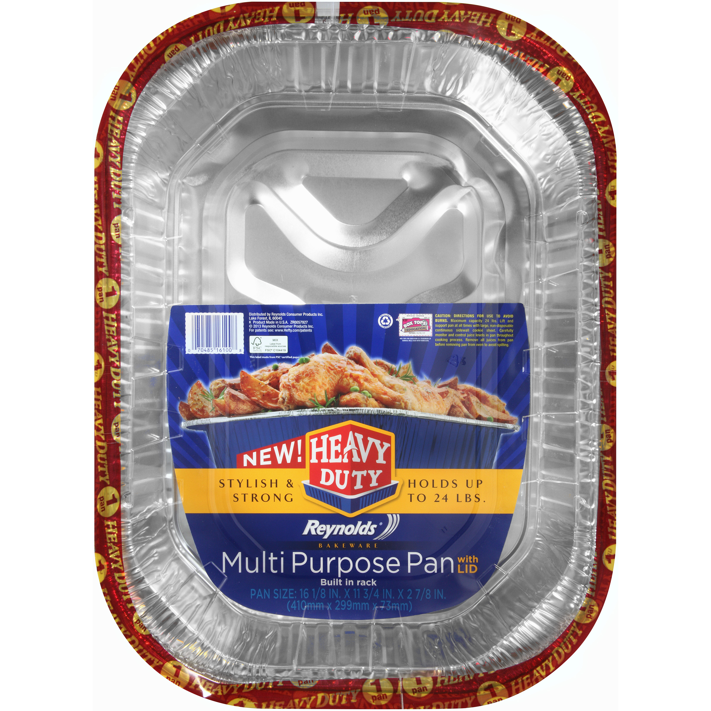 Reynolds Bakeware 16-1\/8 x 11-3\/4 x 2-7\/8 in. Heavy Duty Multi Purpose Pan with Lid