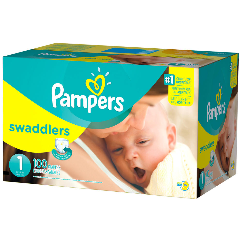 Swaddlers Size 1, Super Pack 100 Count Diapers