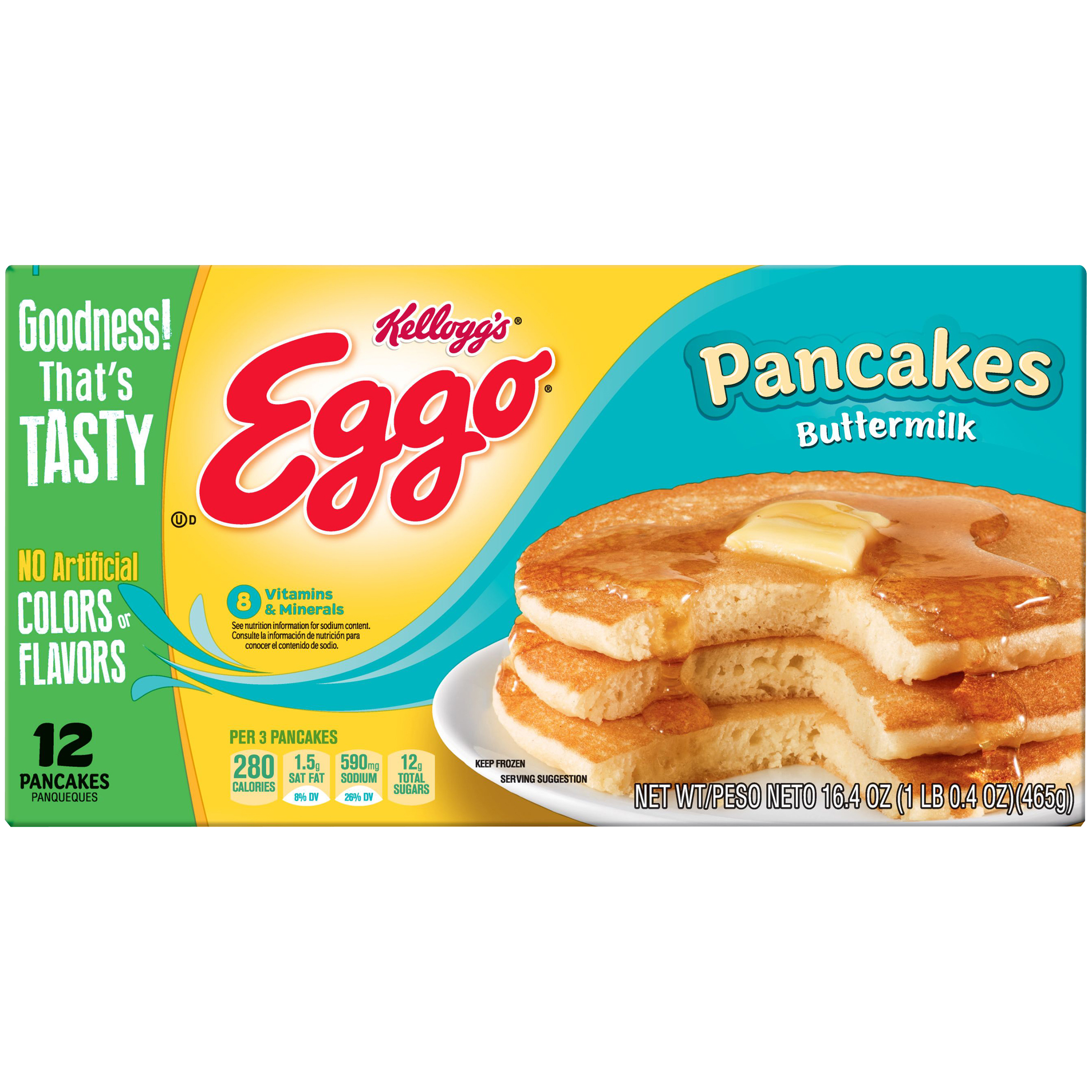 UPC 038000673009 product image for Eggo Buttermilk Pancakes 12 CT BOX | upcitemdb.com