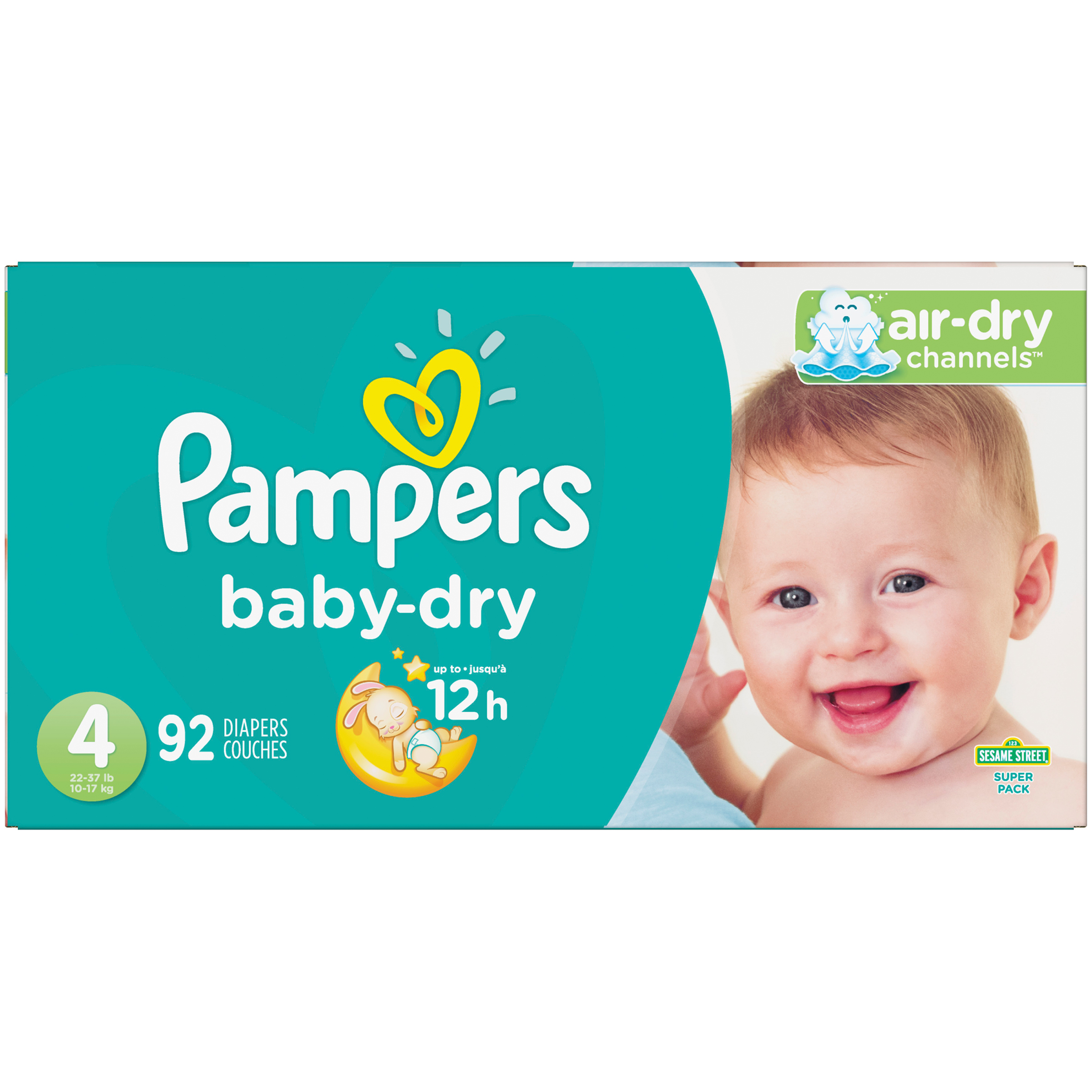 Pampers Baby Dry Diapers Size 4, 92 Count Diapers - Baby ...