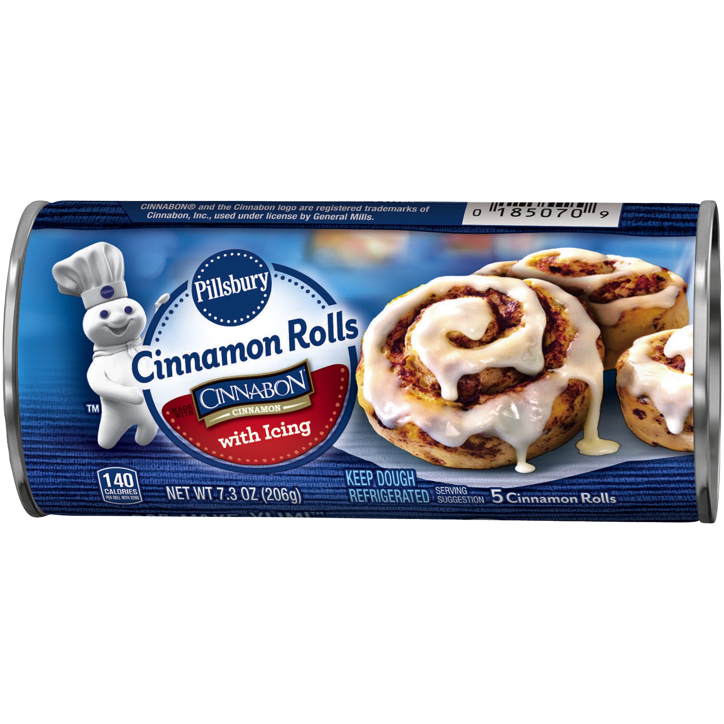 UPC 018000005079 product image for with Icing Cinnamon Rolls 7.3 OZ CYLINDER | upcitemdb.com