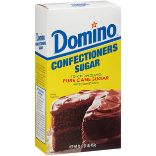 Domino Pure Cane Confectioners 10-X Powdered Sugar 1 LB BOX - Food
