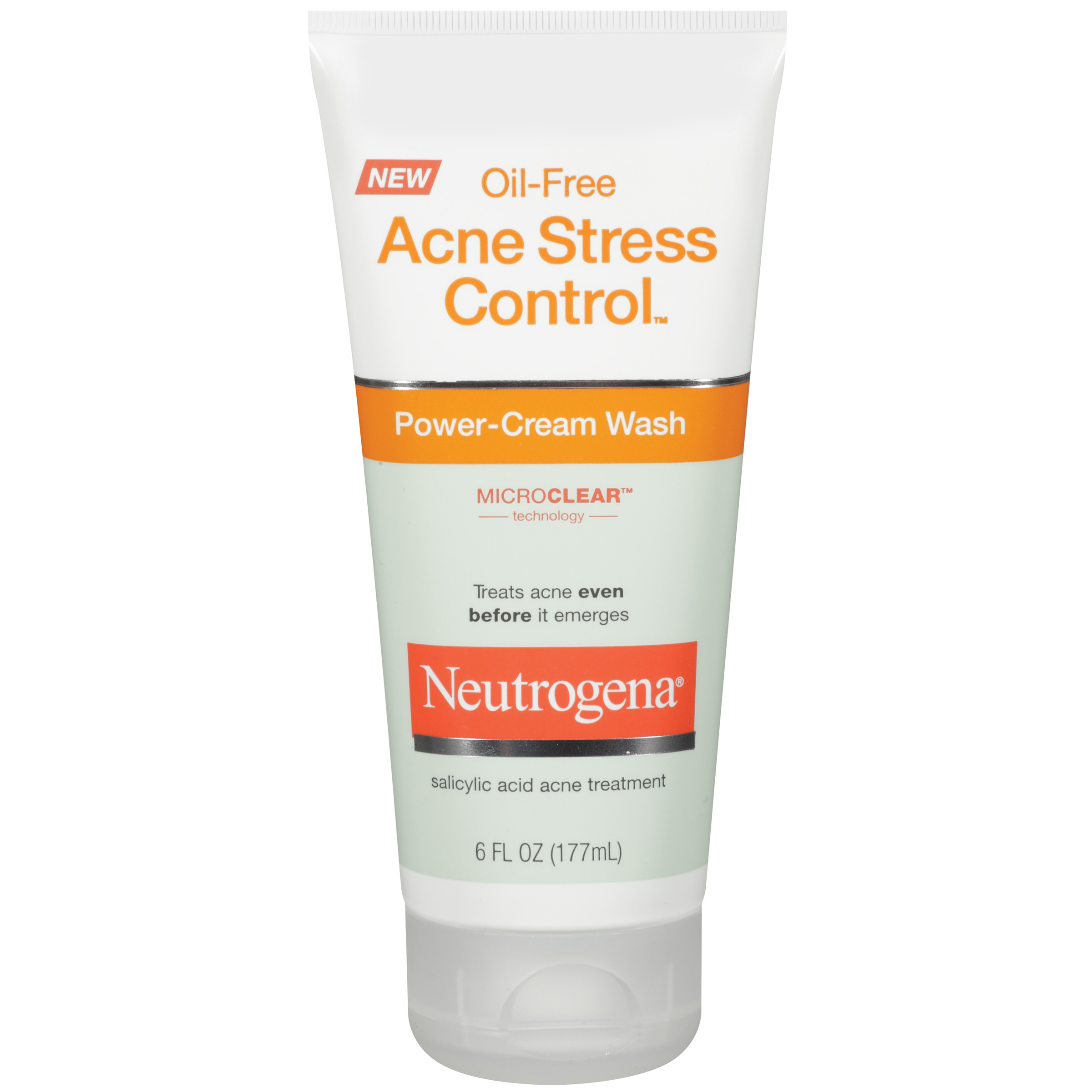 Neutrogena Power-Cream Wash Oil-Free Acne Stress Control 6 OZ Tube