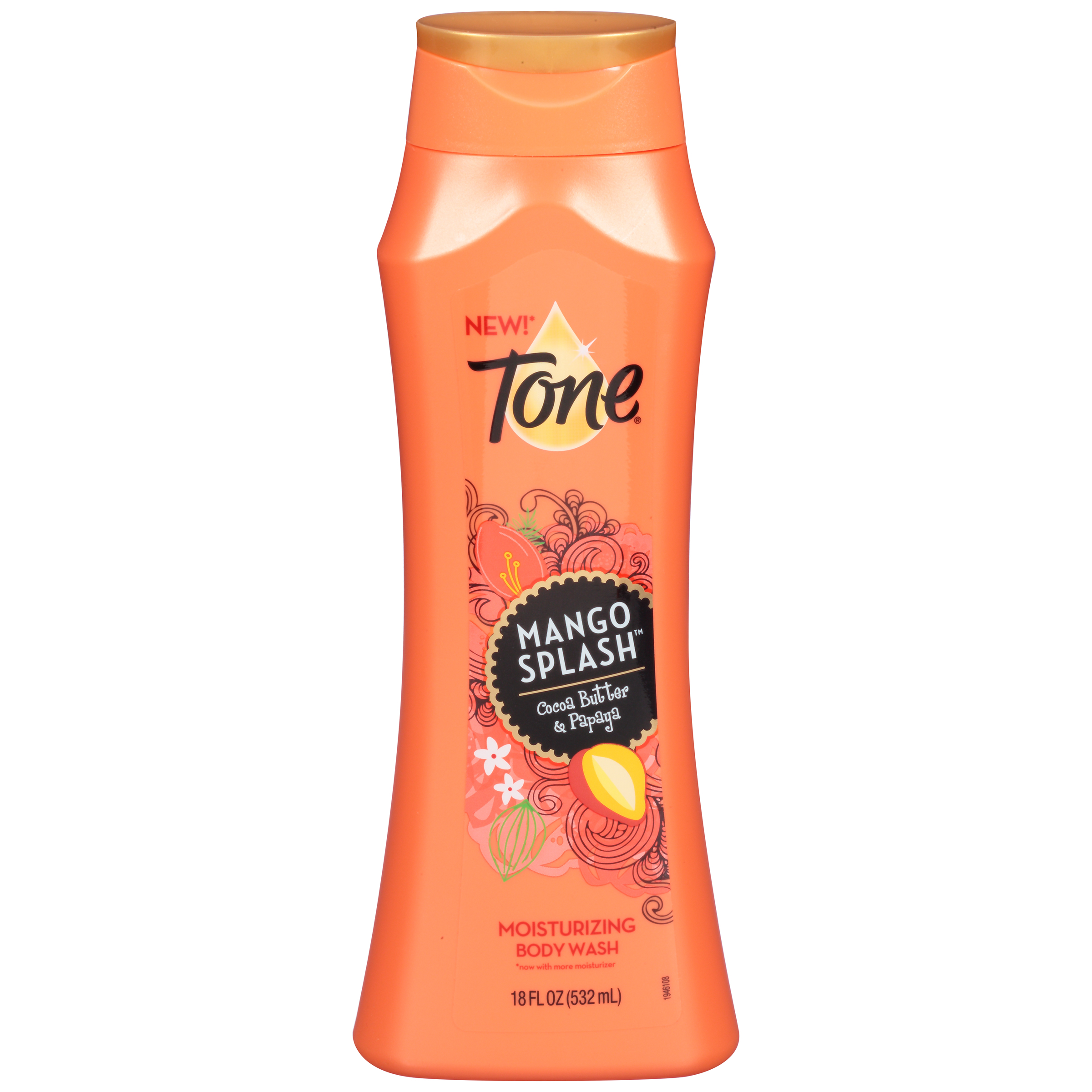 Tone Body Wash, Moisturizing, Cocoa Butter, Mango Splash, 18 fl oz (532
