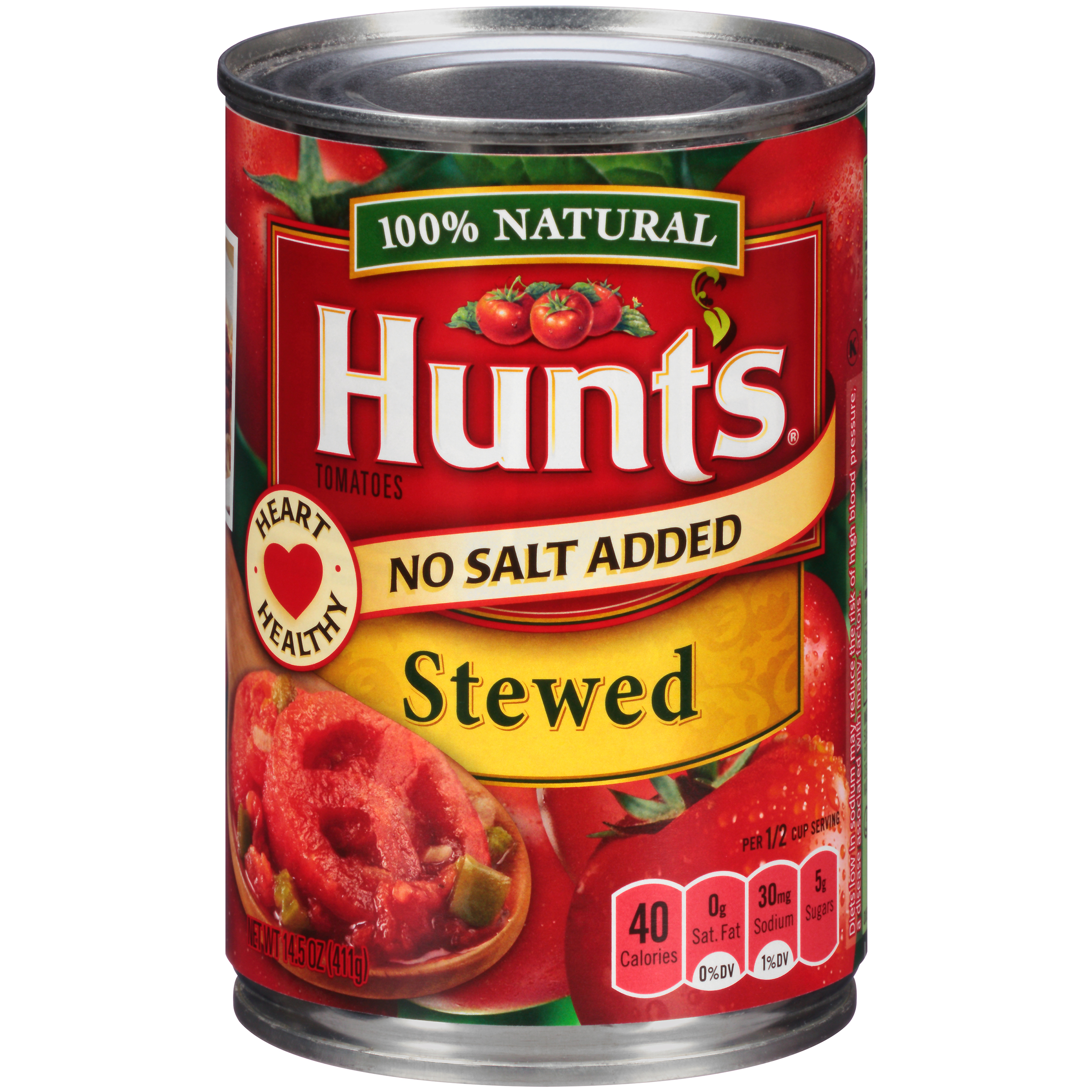 HUNTS Stewed Tomatoes No Salt Added, 14.5 OZ