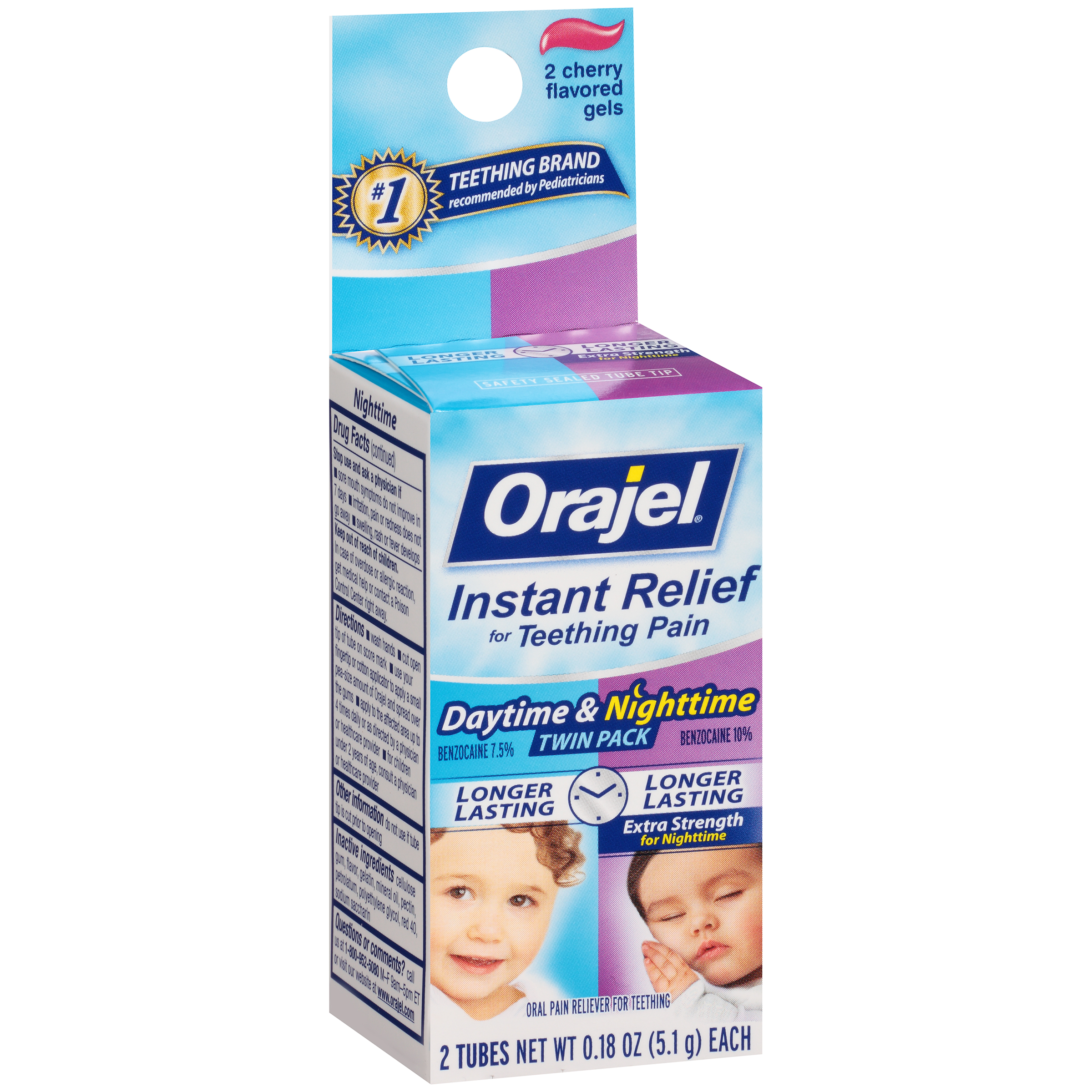 UPC 310310319557 Orajel Baby Oral Pain Reliever, for Teething, Daytime & Nighttime, Gels