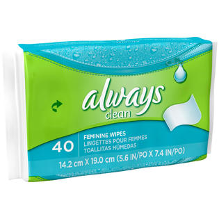 Always Feminine Wipes, 40 wipes