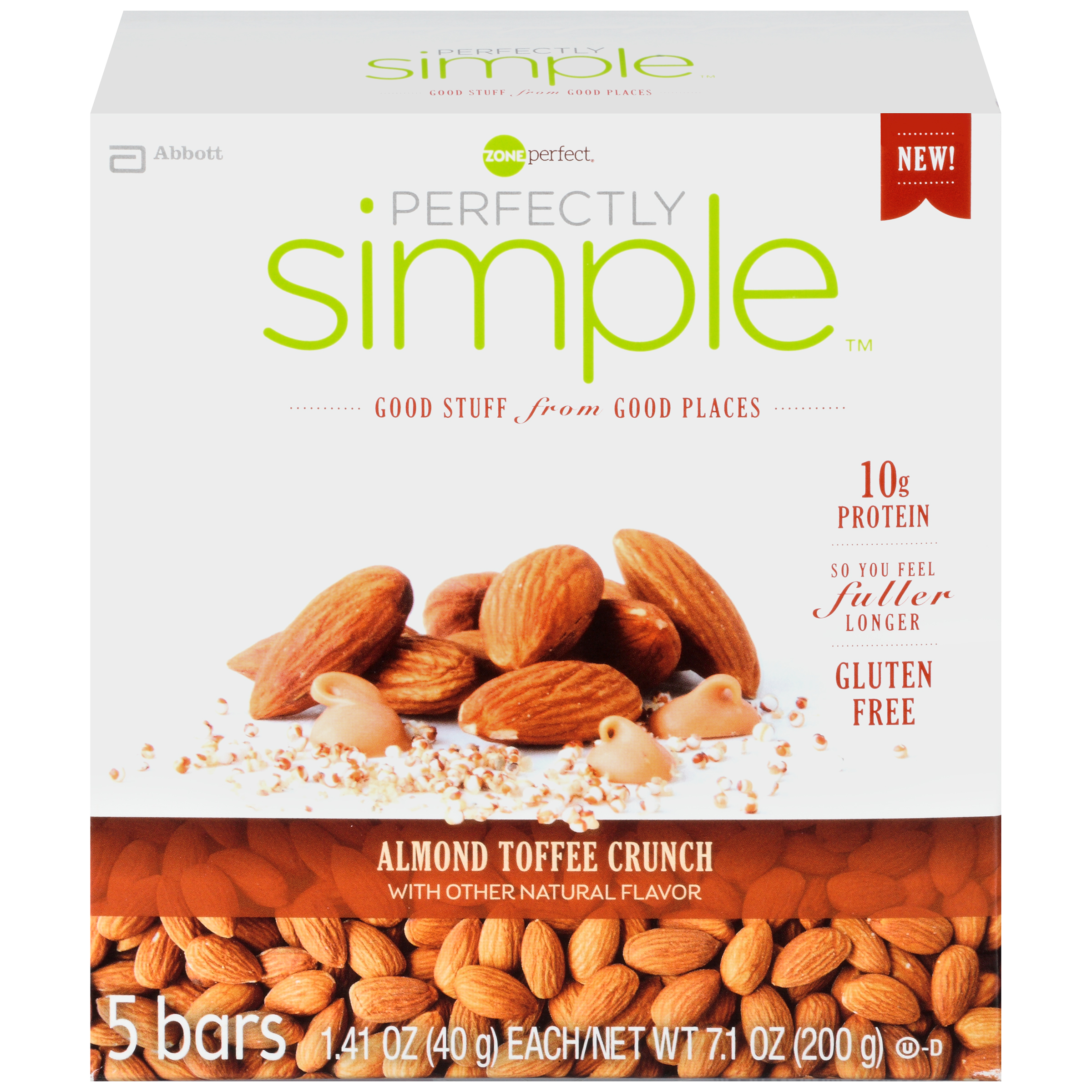 UPC 638102641410 product image for Perfectly Simple Almond Toffee Crunch Nutrition Bars | upcitemdb.com