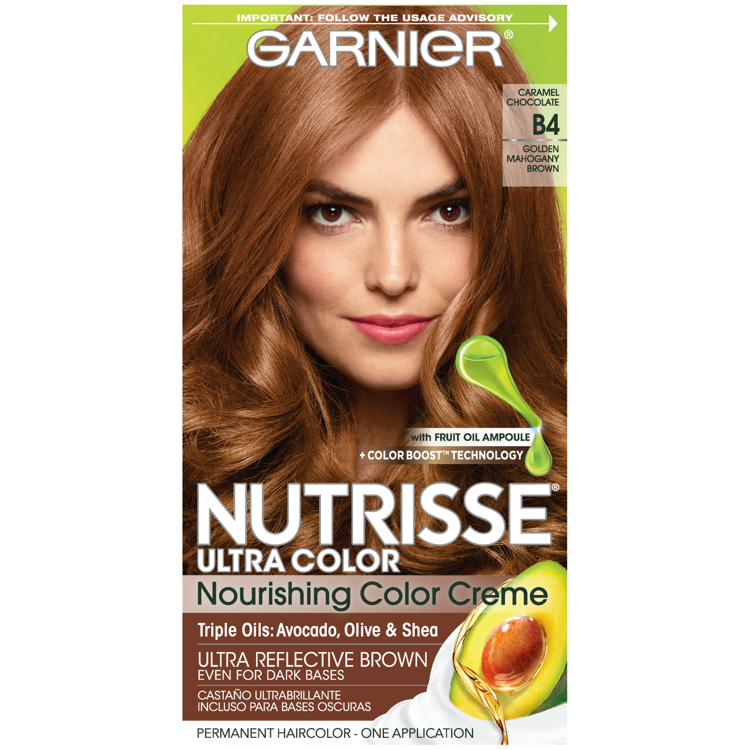 Garnier B4 Caramel Chocolate Ultra Color Nourishing Color Creme 1