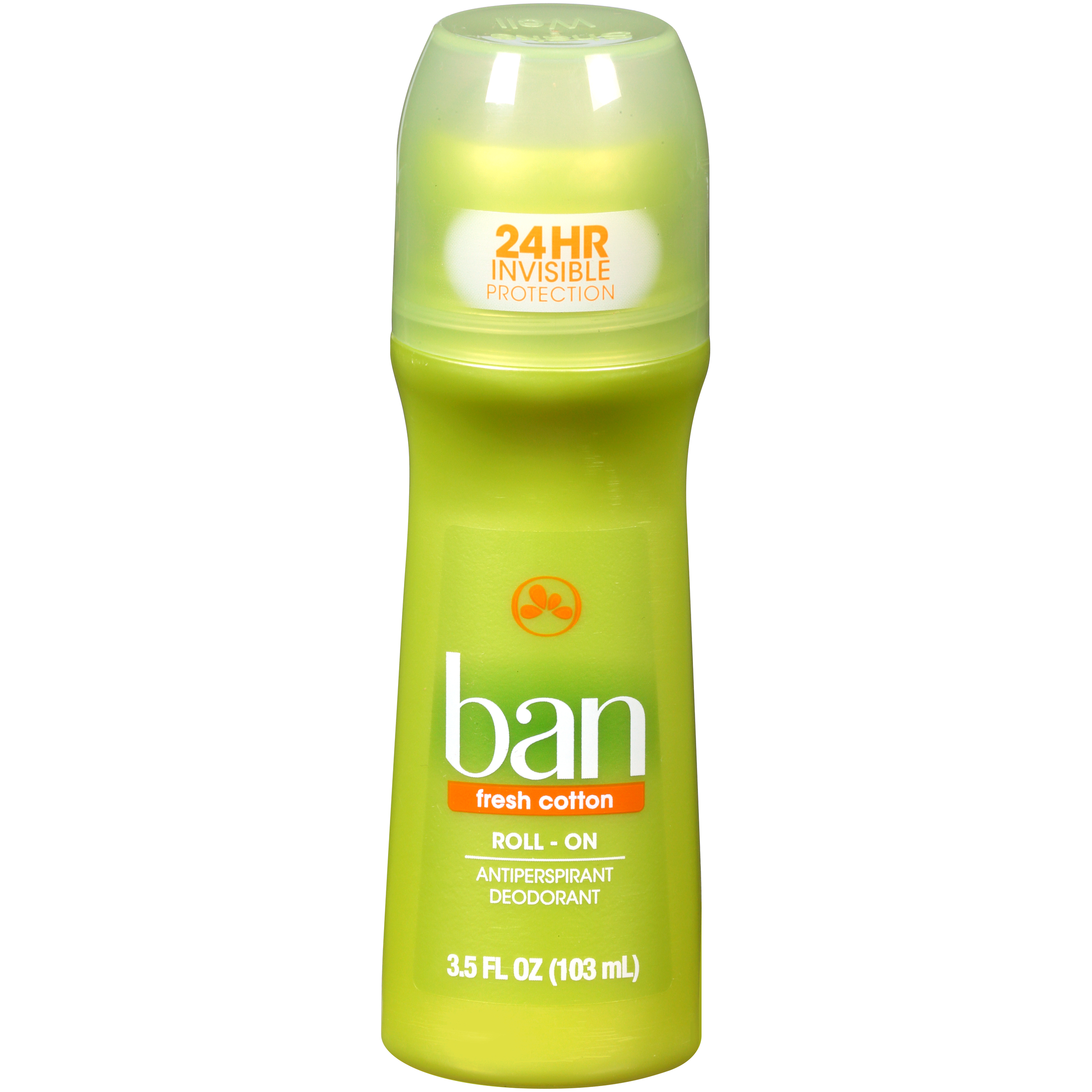 Ban Antiperspirant/Deodorant, Original RollOn, Fresh Cotton, 3.5 fl oz
