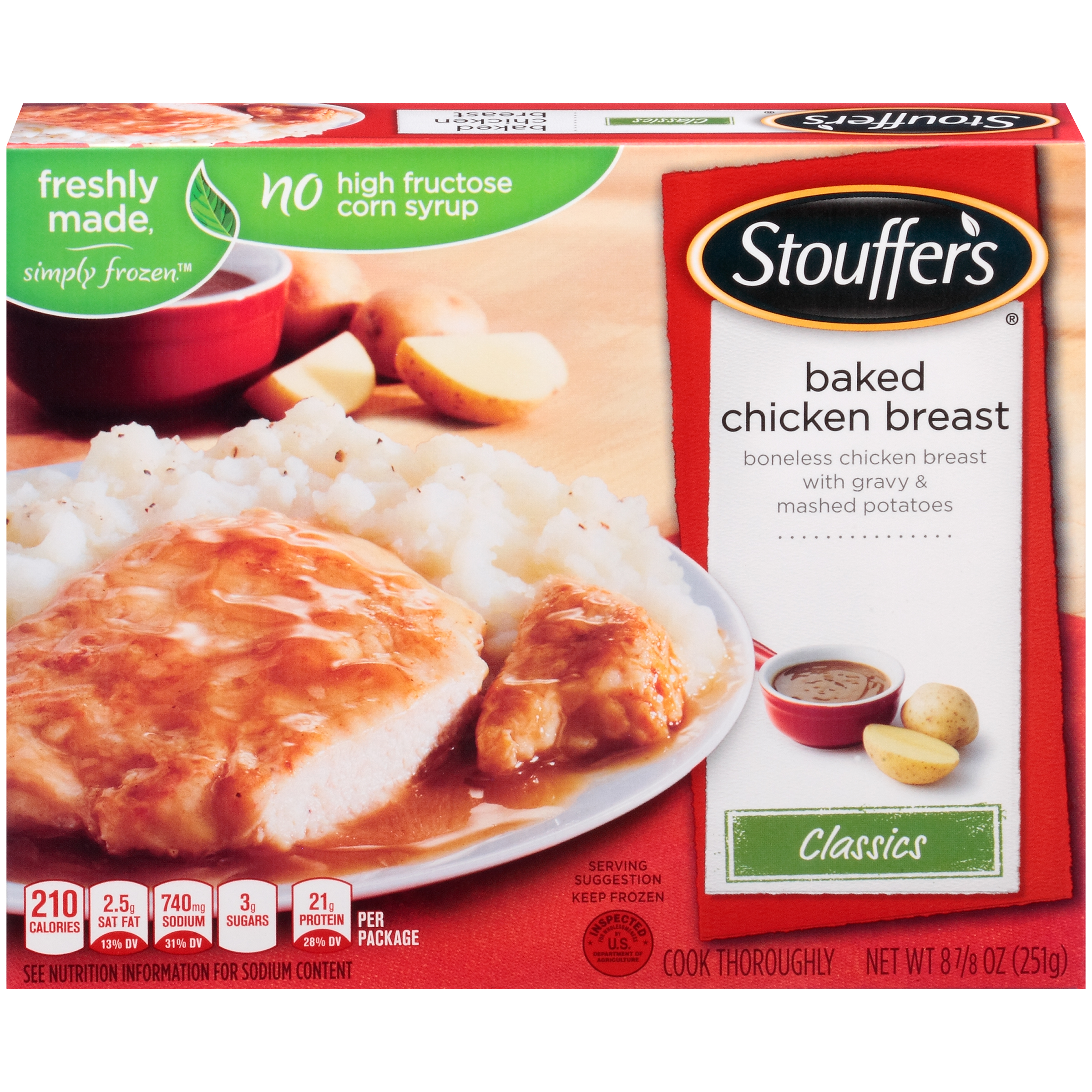 UPC 013800101709 product image for Boneless chicken breast with gravy and mashed potatoes Baked Chicken Breast 8.87 | upcitemdb.com
