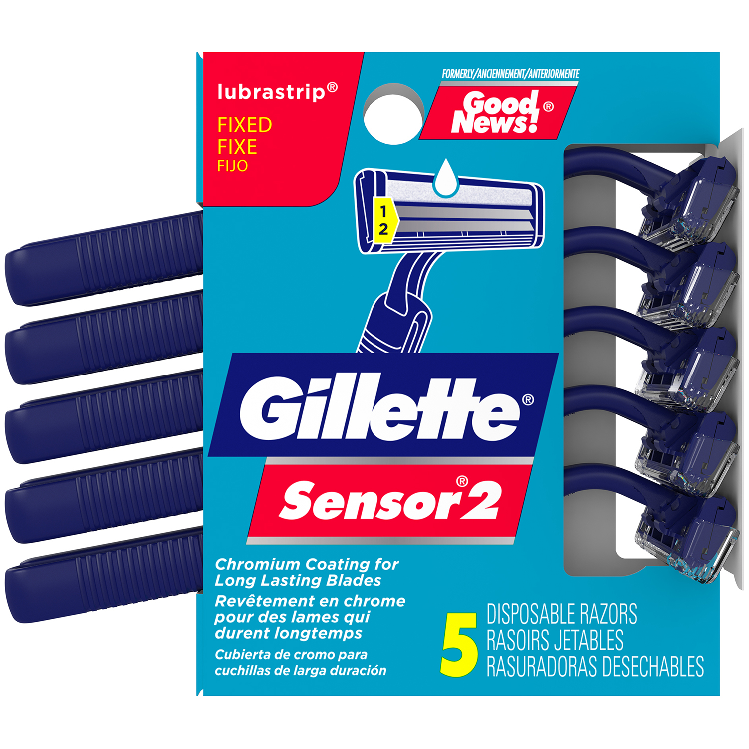 UPC 047400120402 product image for Good News! Razors, Plus Lubrastrip, 5 razors | upcitemdb.com