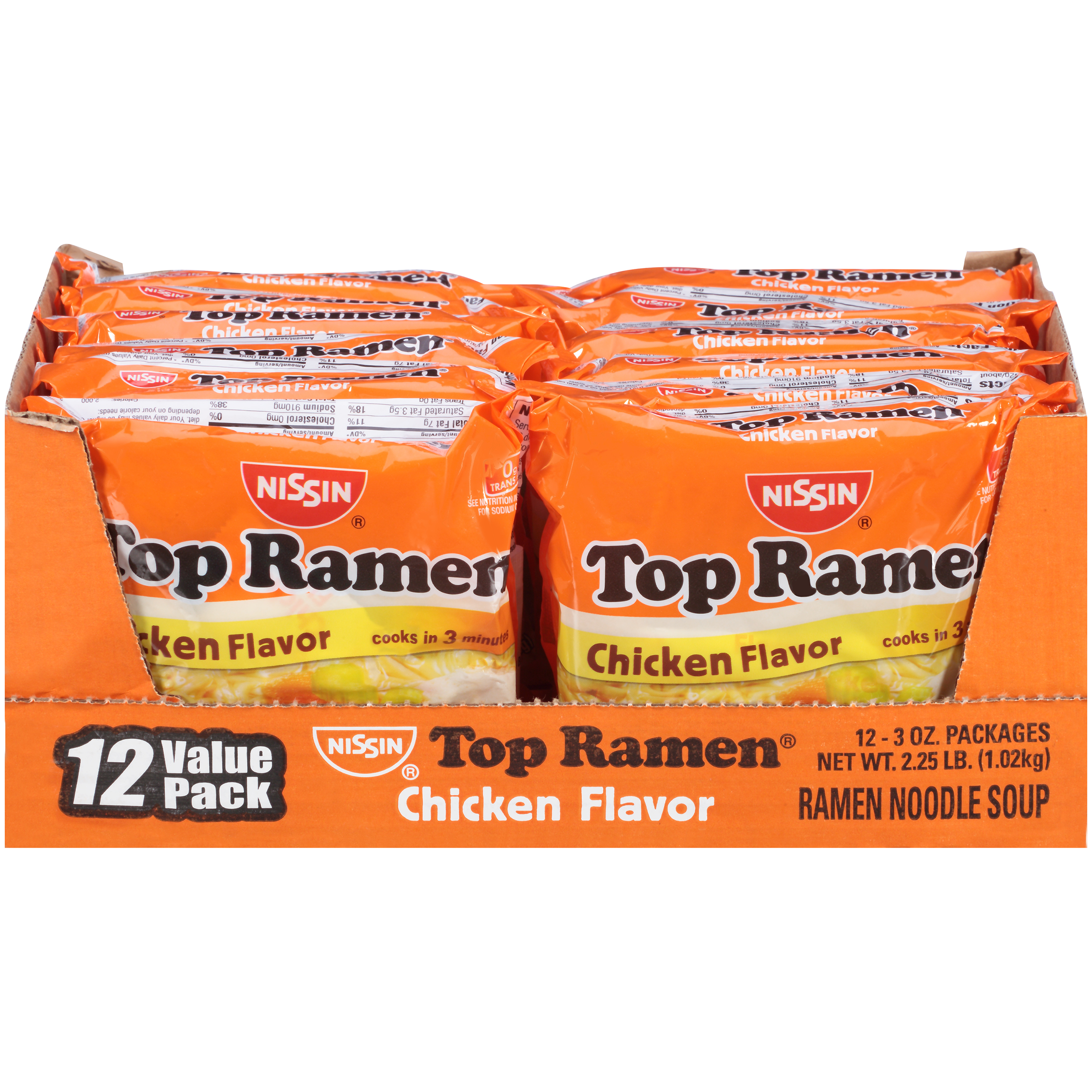 UPC 070662015032 product image for Top Ramen Soup  Ramen Noodle  Chicken Flavor  Family Pack 12 - 3 oz (85 g) packa | upcitemdb.com
