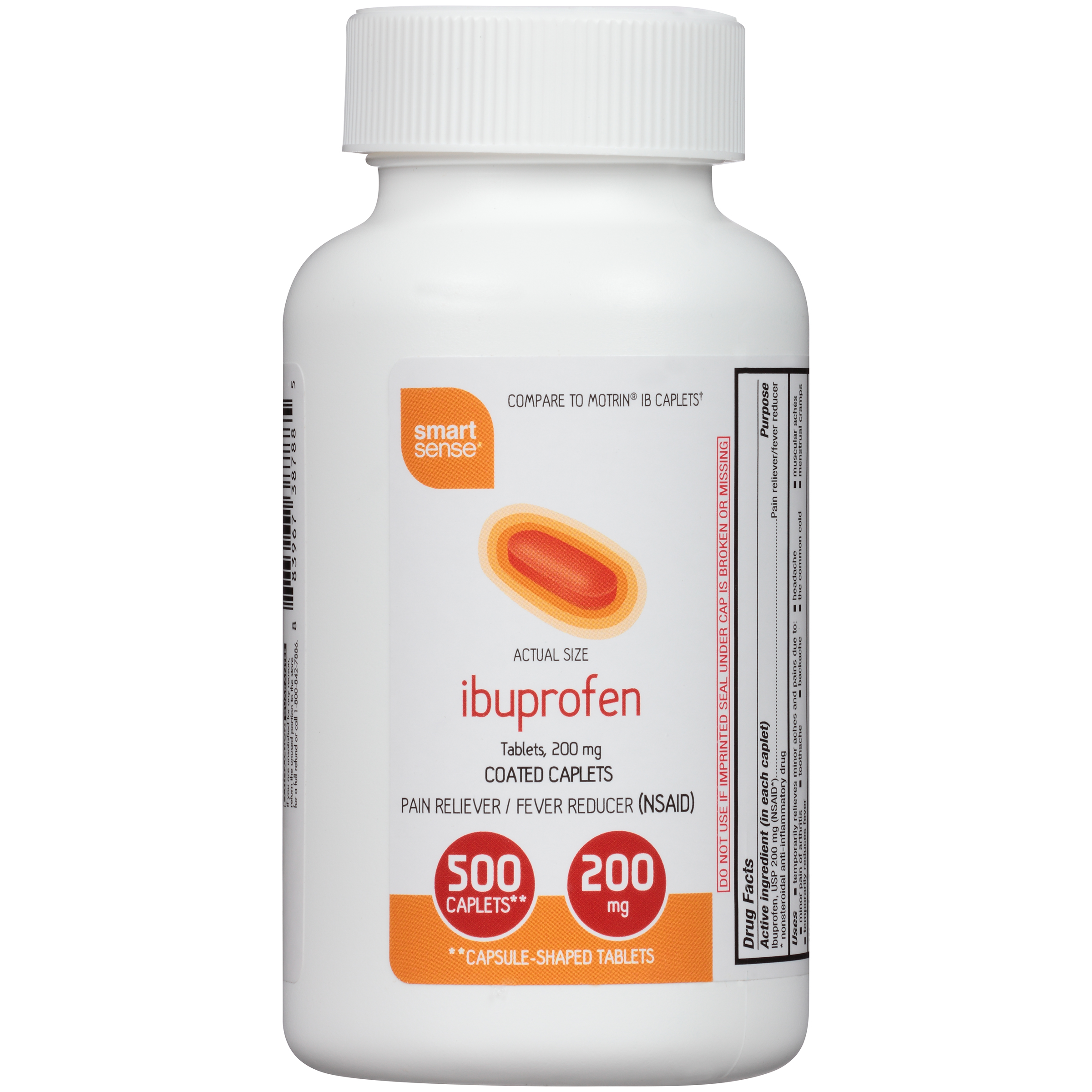 Smart Sense Ibuprofen Coated Caplets 500 CT Shop Your Way Online