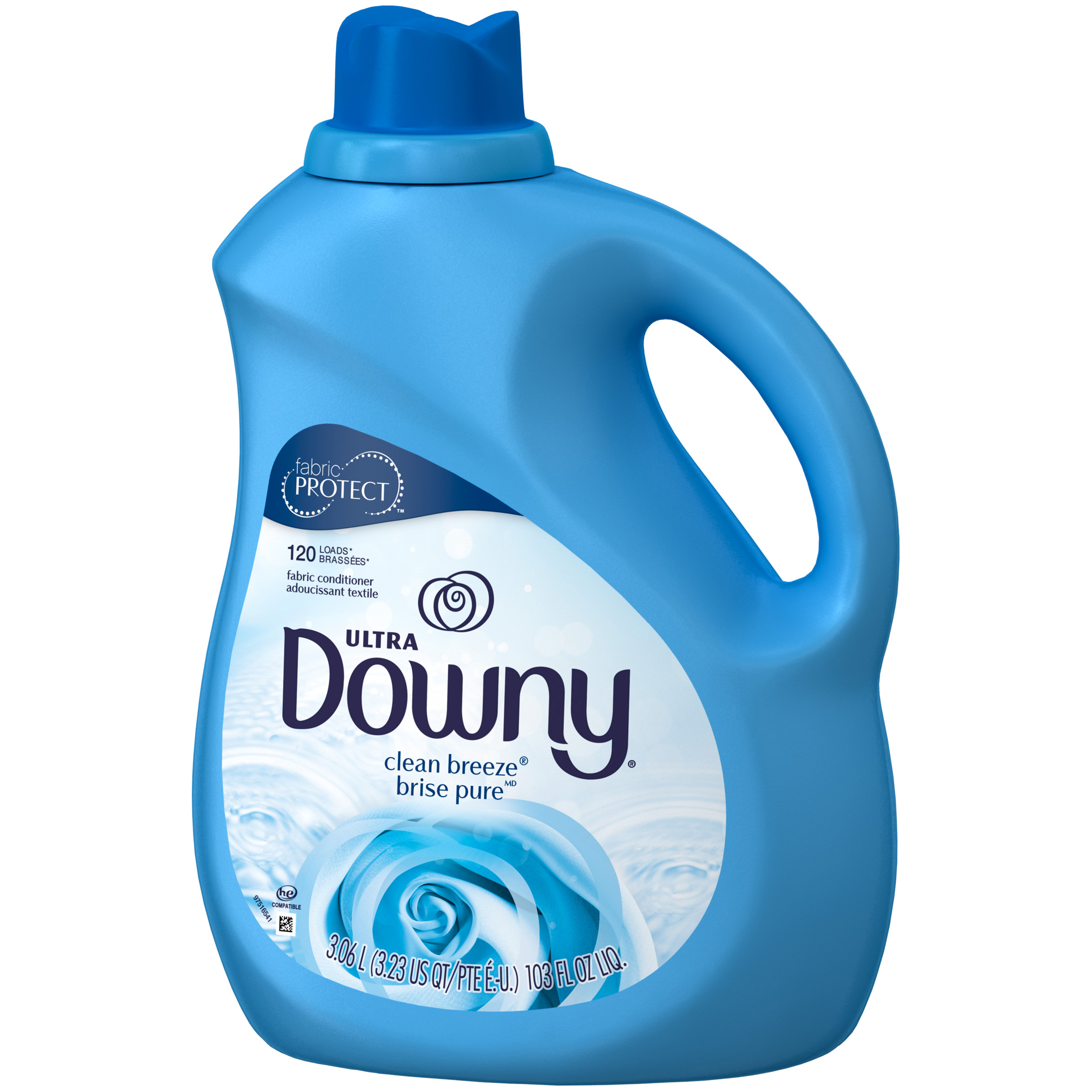 Downy Fabric Softener, Clean Breeze, 103 fl oz (3.06 l) 3.23 qt Shop