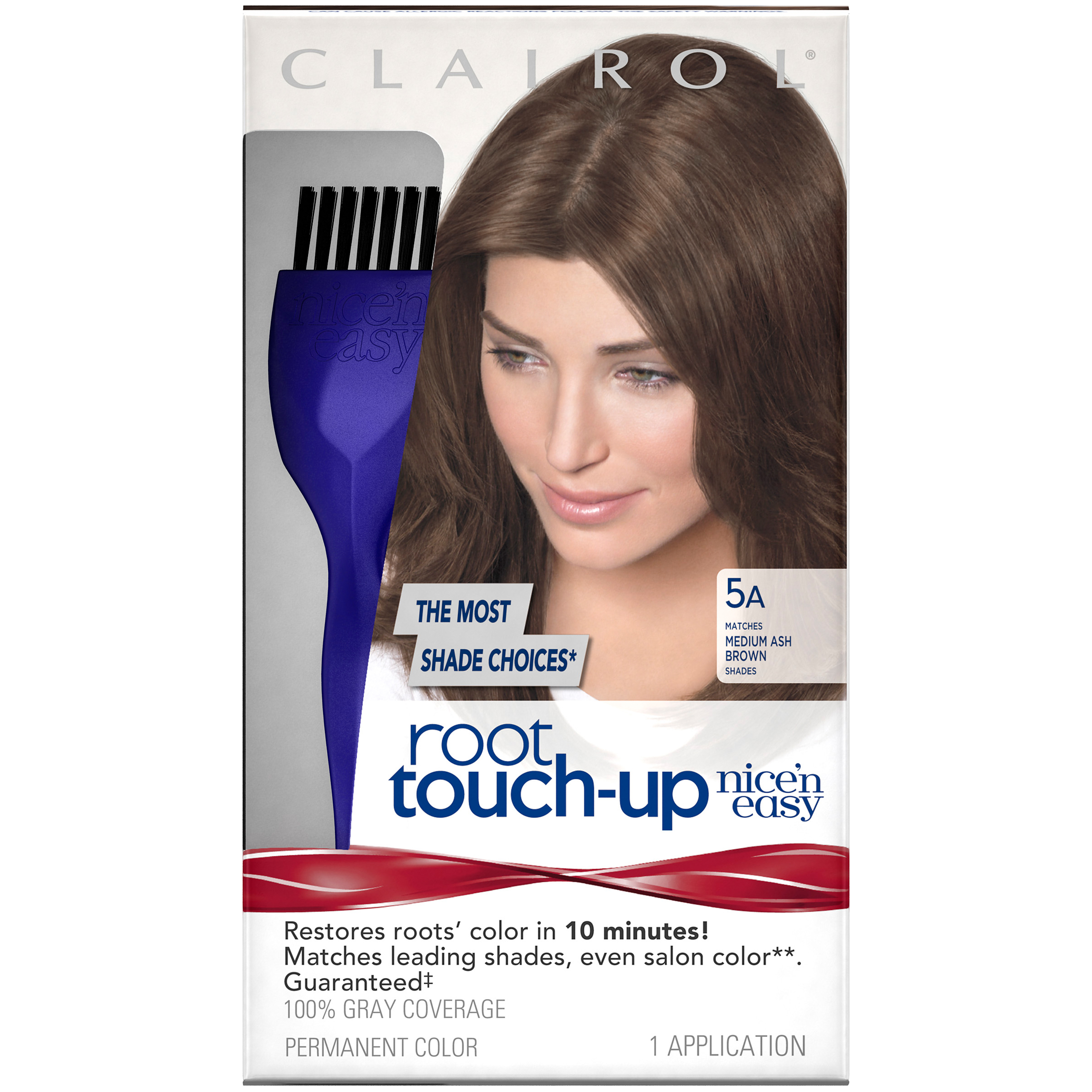 Root Touch-up Clairol Nice 'N Easy Root Touch-Up Permanent Hair Color 5A Medium Ash Brown 1 Kit  Female Hair Color 1 KT BOX