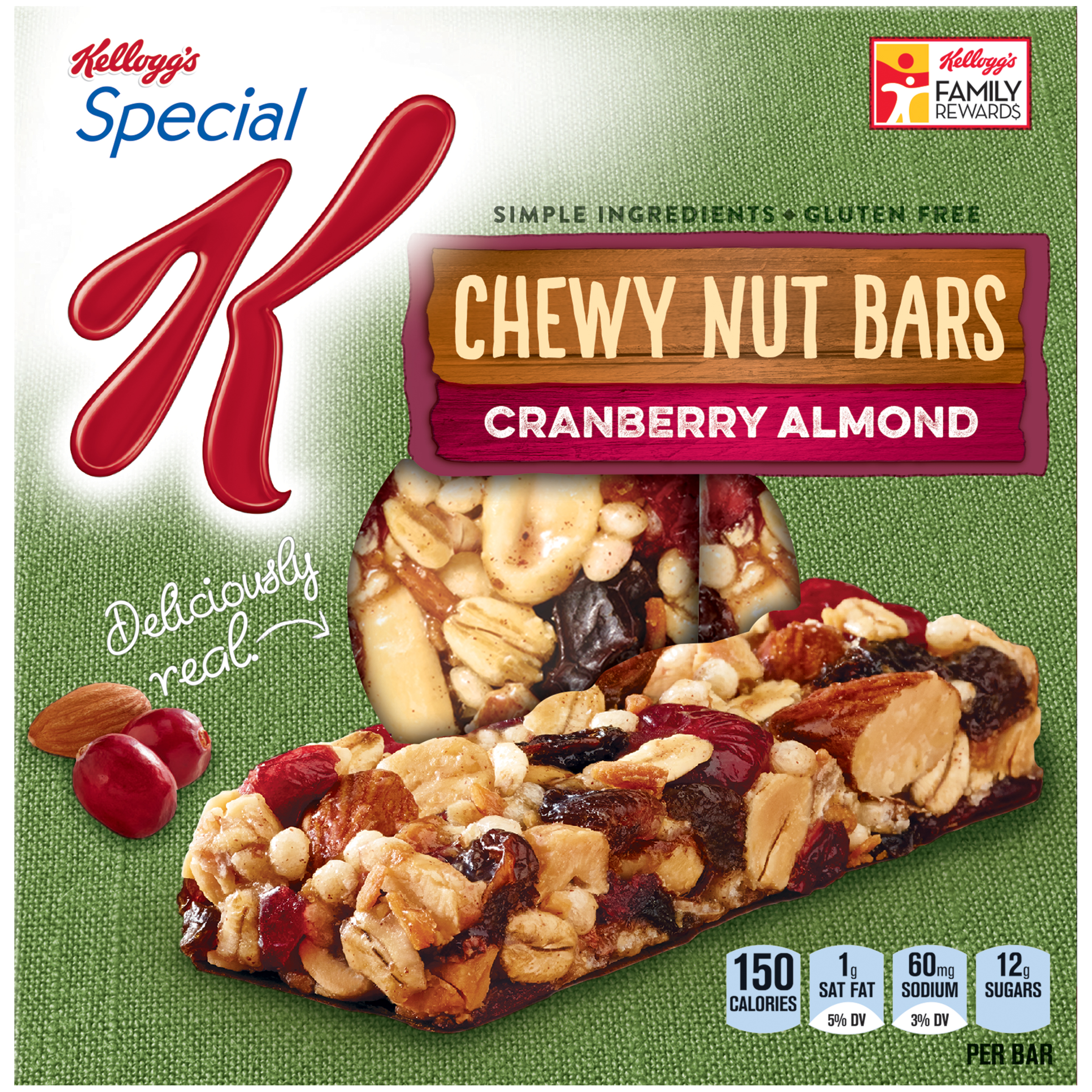 UPC 038000129346 Kellogg(')s Special K Cranberry Almond Chewy Nut