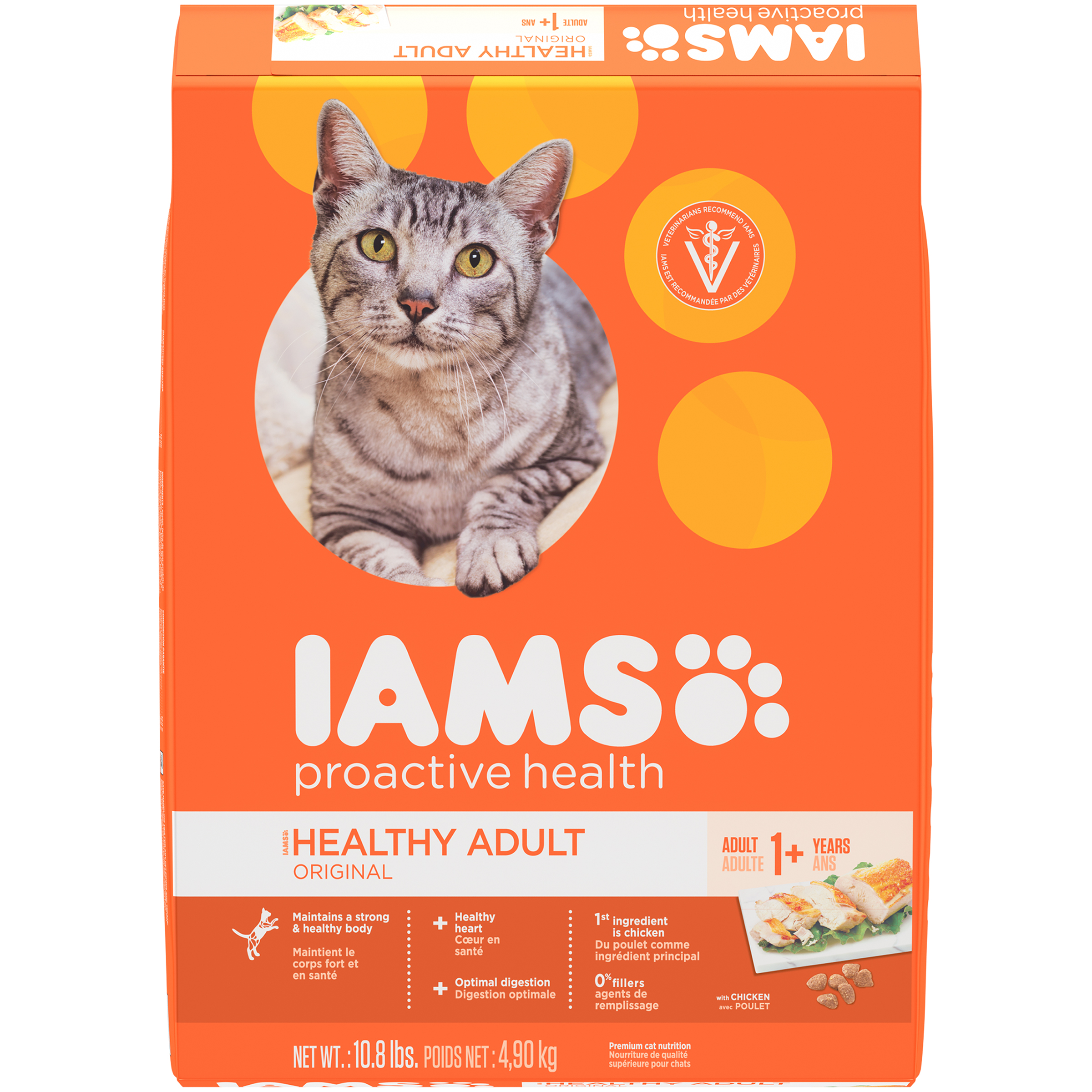 Iams IAMS IAMS DRY CAT OR10.8LB WITH CHICKEN Pet Supplies Cat