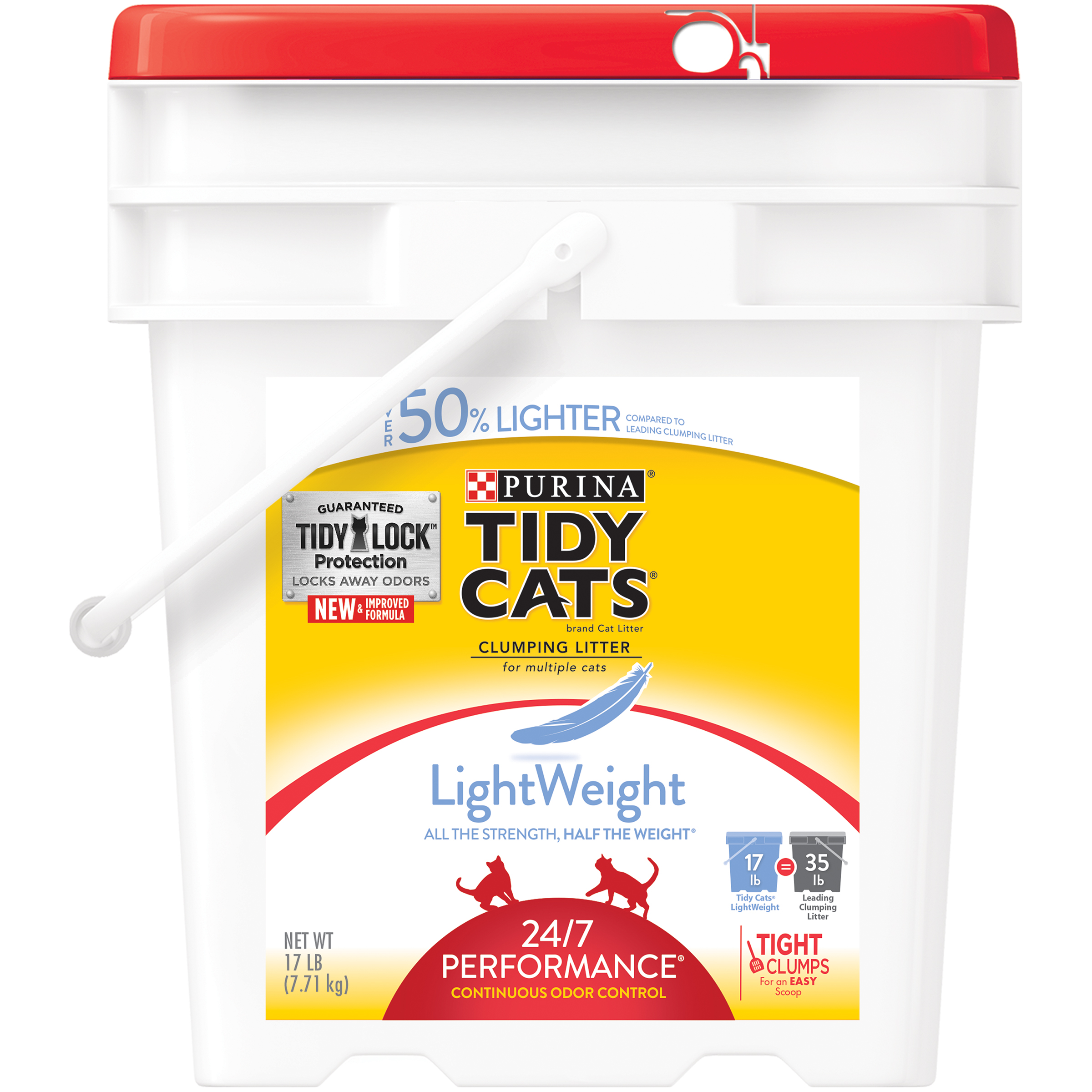 Tidy Cats LightWeight Clumping Litter 24/7 Performance for Multiple