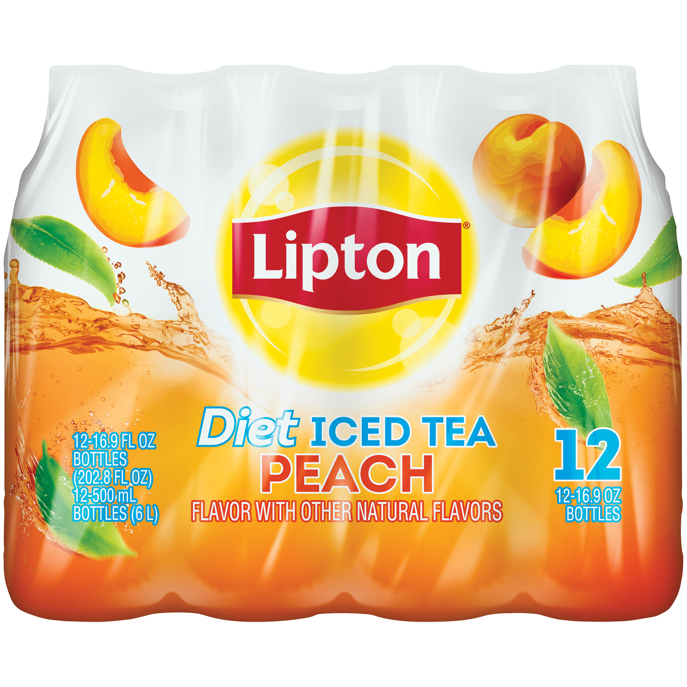 UPC 012000017001 Iced Tea, Peach, Diet, 12 16.9 fl oz (500 ml