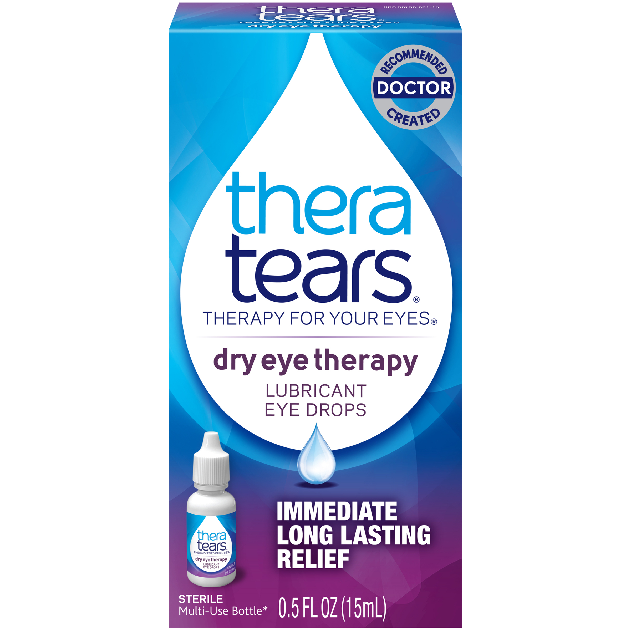 TheraTears Eye Drops, Lubricant, 0.5 fl oz (15 ml)