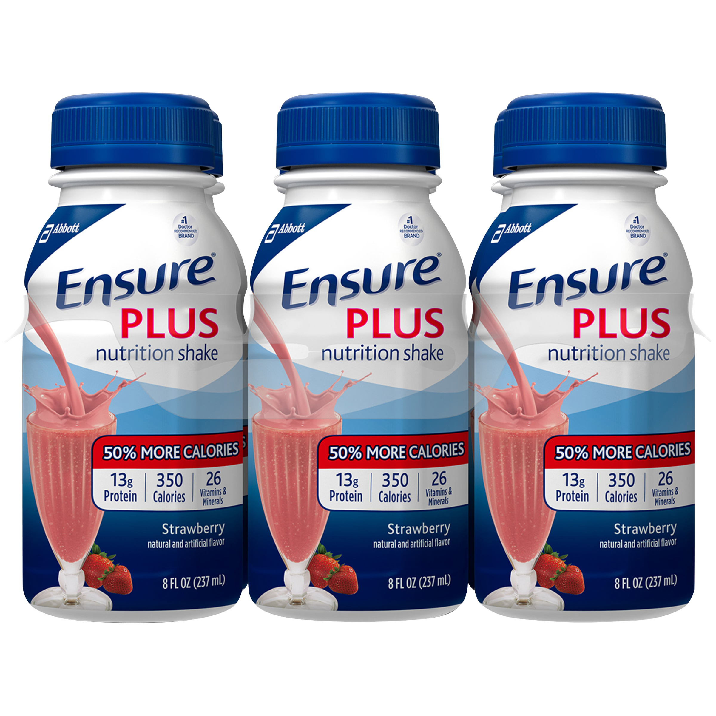 Ensure Plus Shake Strawberries Cream 6 8 fl oz (237 ml) bottles Ensure Plus Shake Strawberries Cream 6 8 fl oz (237 ml) bottles