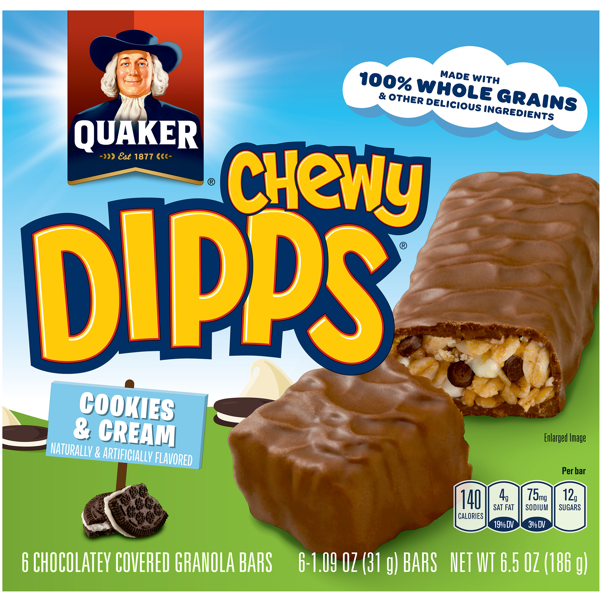 Quaker Chewy Dipps Cookies & Cream Granola Bars Shop Your Way Online