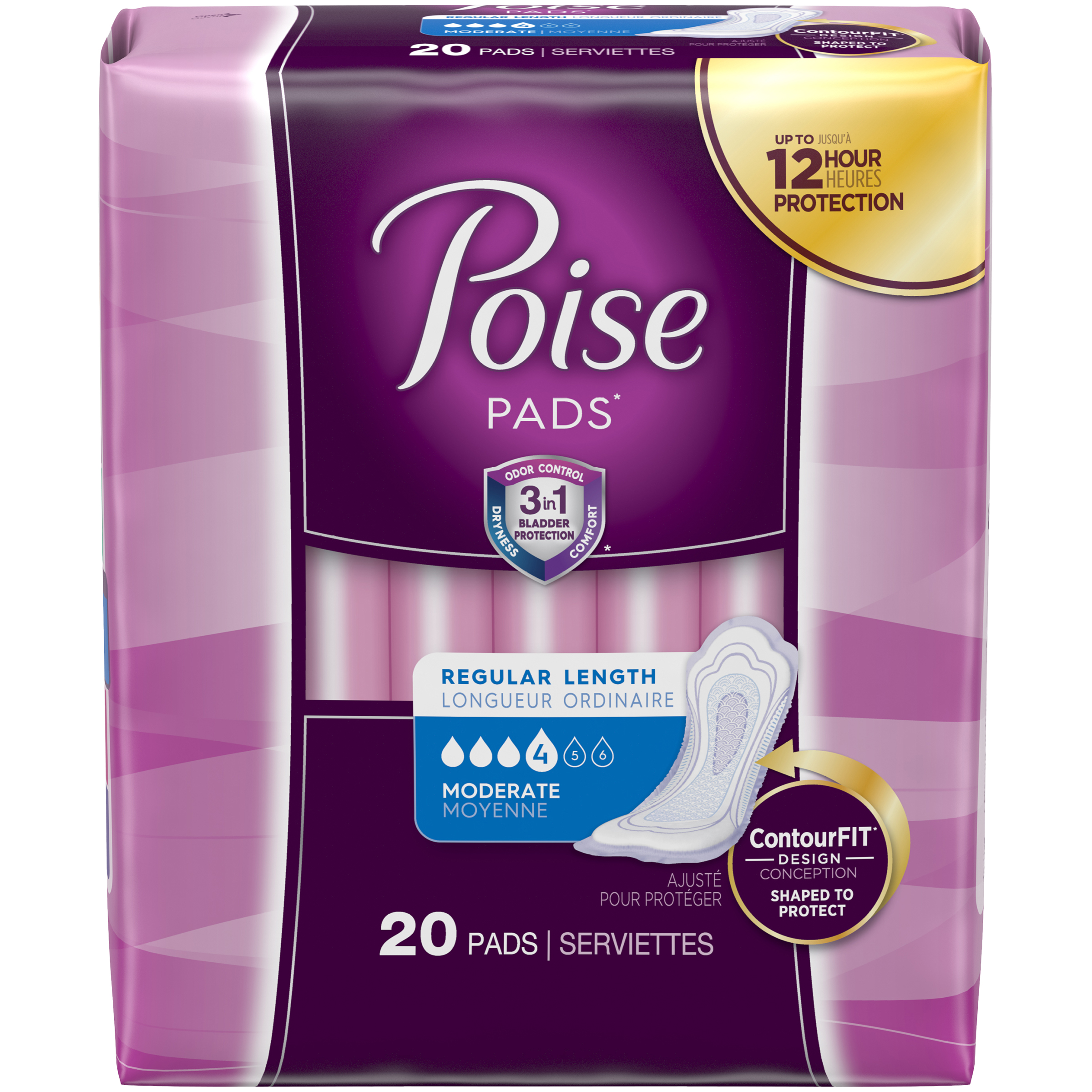 Poise Moderate Absorbency Regular Length Incontinence Pads Shop Your Way Online Shopping
