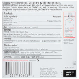 Listerine Naturals Herbal Mint Antiseptic Adult Mouthwash, 1 L