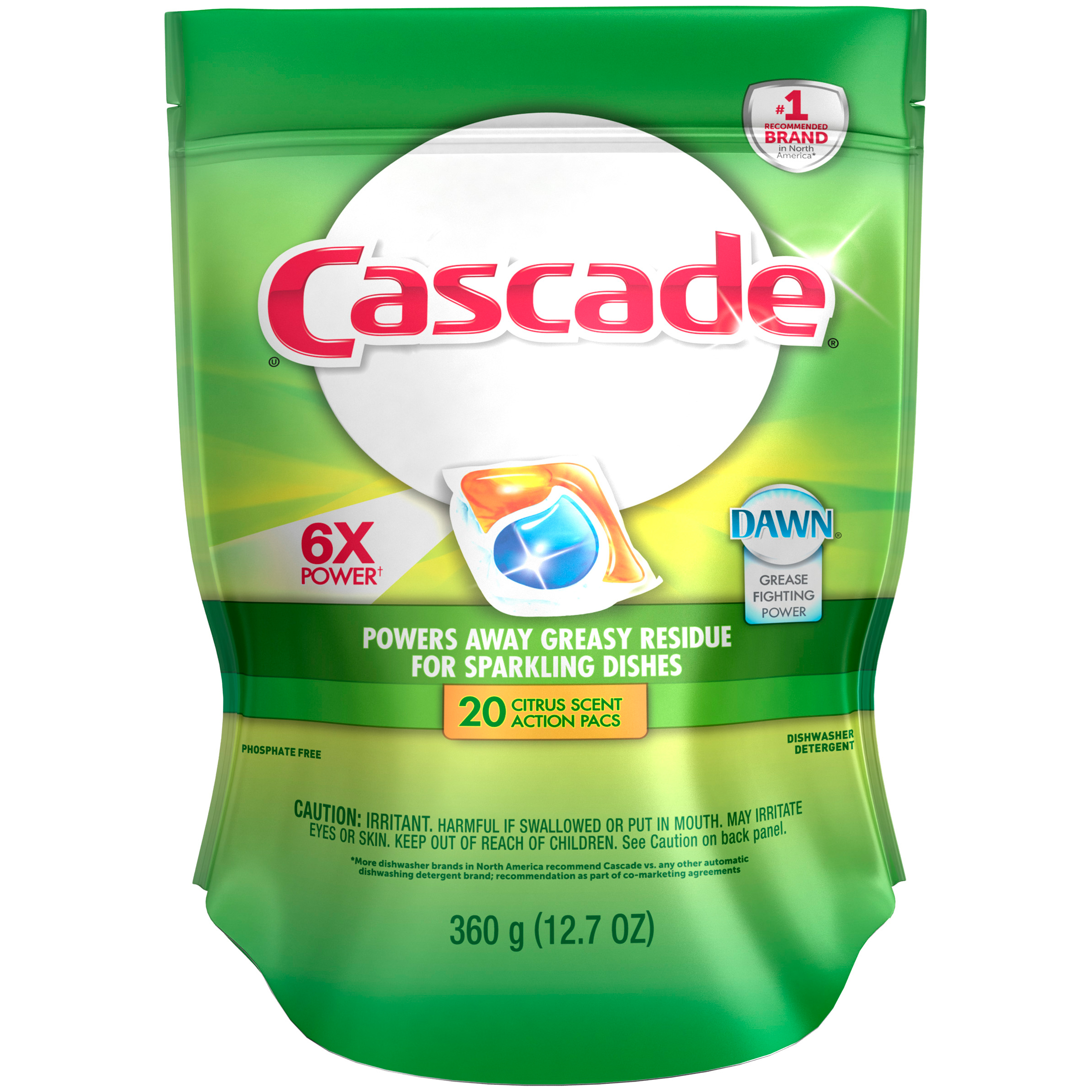 UPC 037000431213 Cascade 2in1 ActionPacs with Dawn Dishwasher