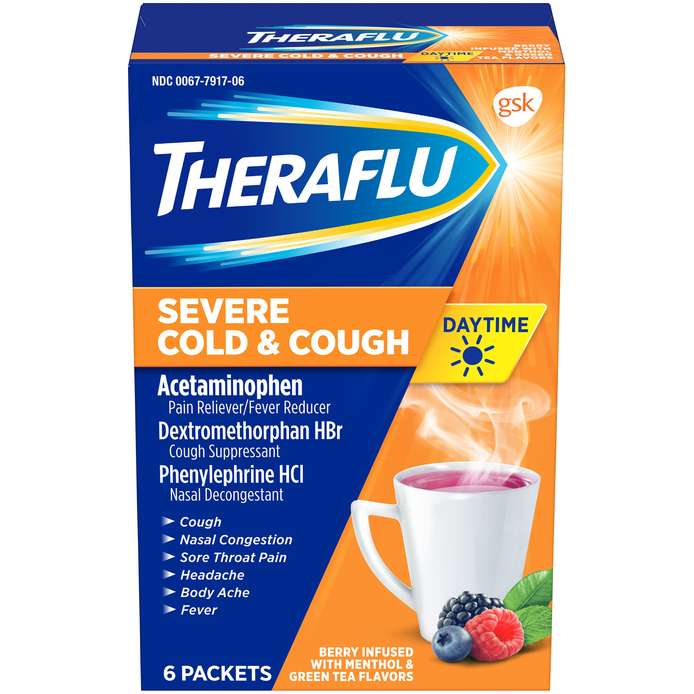 UPC 300677917060 - TheraFlu Severe Cold & Cough Daytime ...