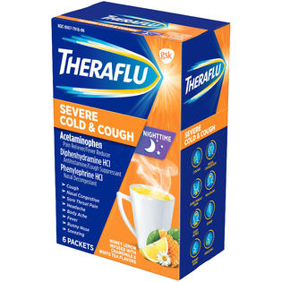 Theraflu Nighttime Severe Cold & Cough Honey Lemon Powder