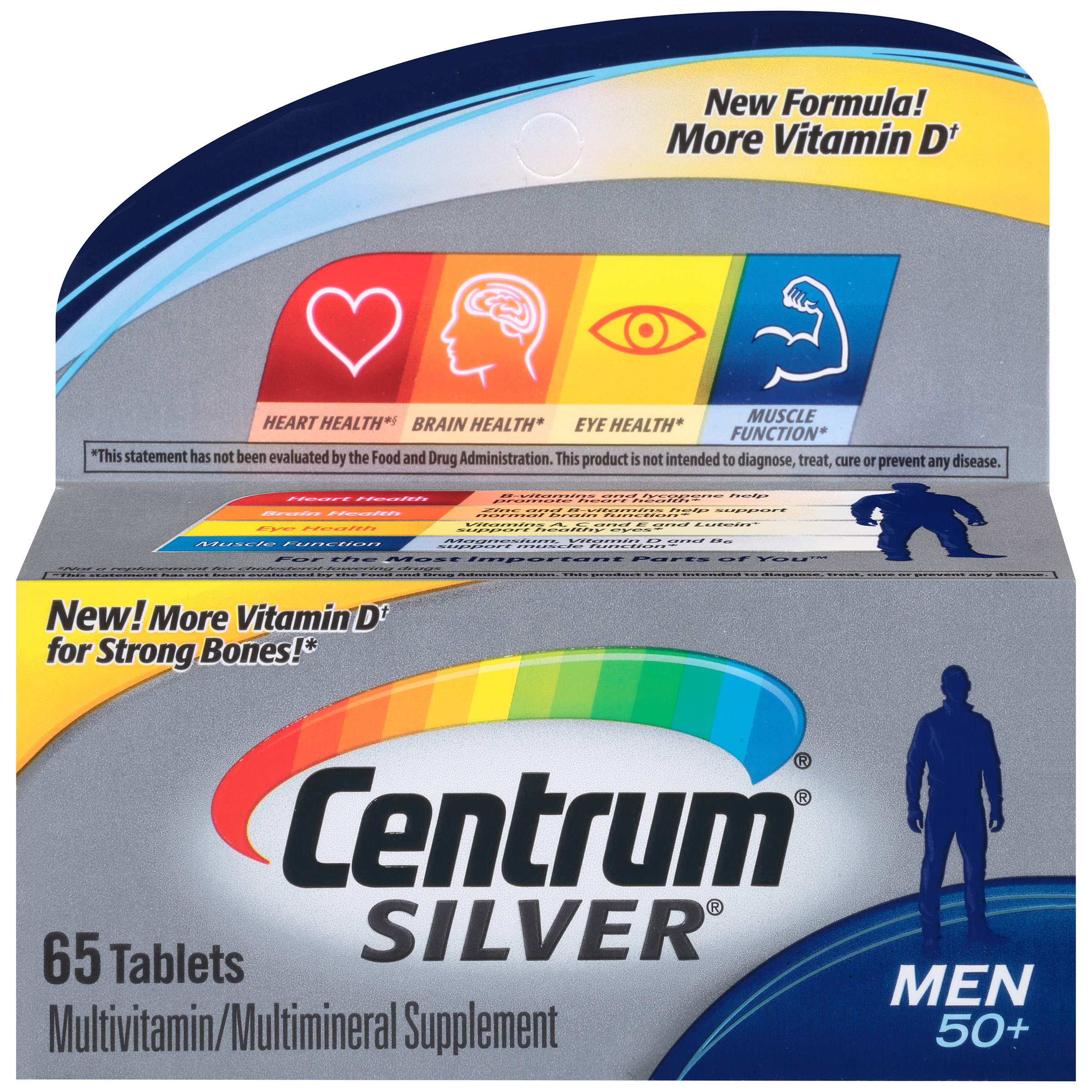 UPC 300054758651 product image for Silver Multivitamin/Multimineral Supplement, Men 50+, Tablets, 65 tablets | upcitemdb.com