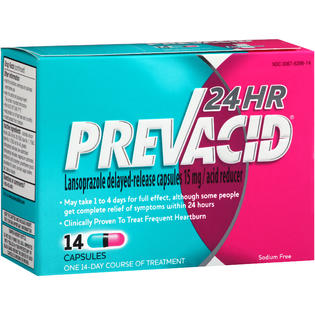 Prevacid Acid Reducer, 24 Hour, 15 mg, Capsules, 14 capsules