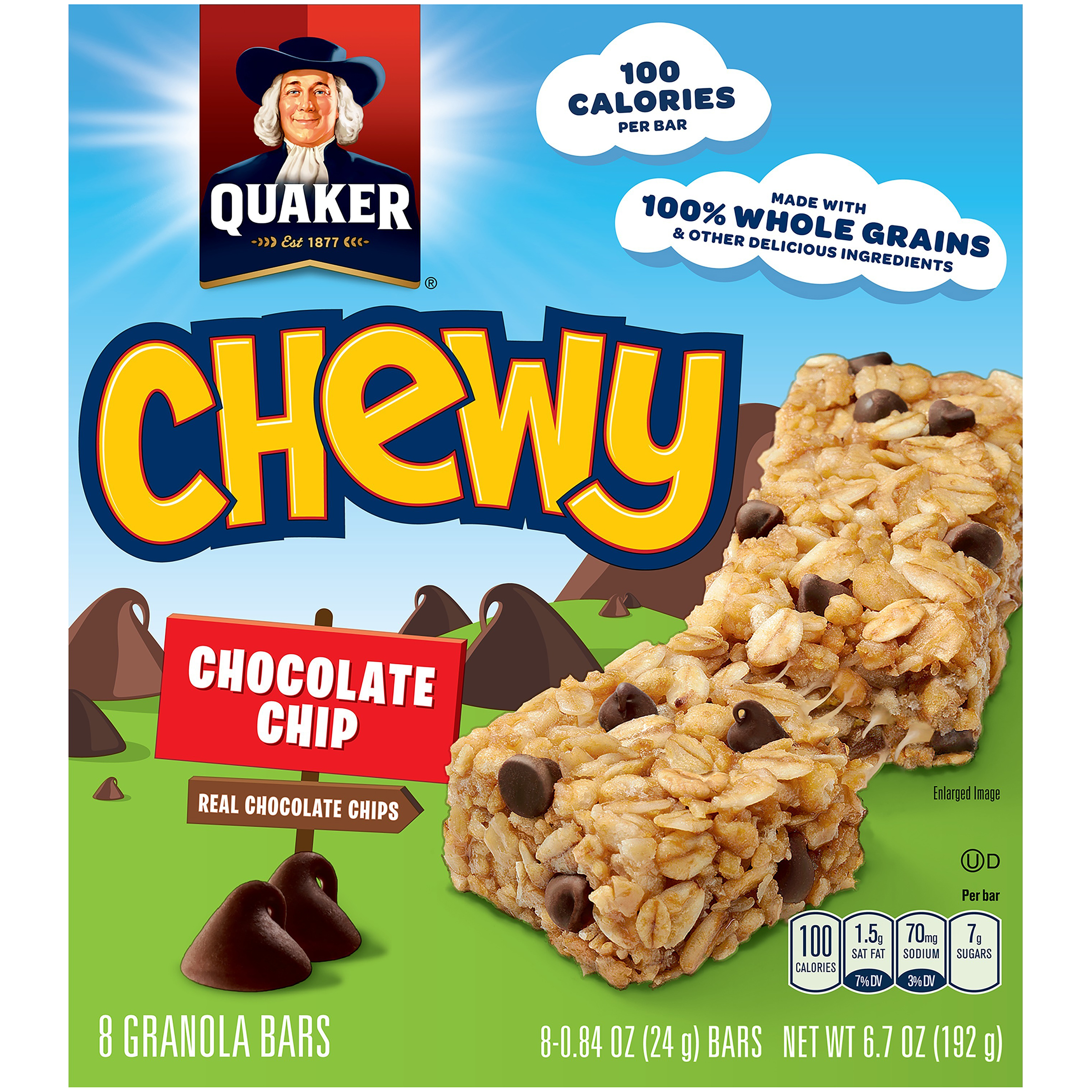 030000311820 UPC Quaker Chewy Granola Bars; Chocolate Chip, 8/Box